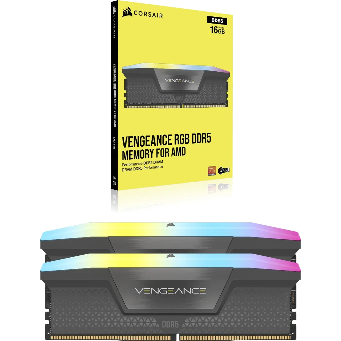 Corsair Vengeance RGB 32GB (2x16GB) DDR5 DRAM 6000MT/s CL30 AMD EXPO & Intel XMP Memory Kit (Black, White) - Image 9