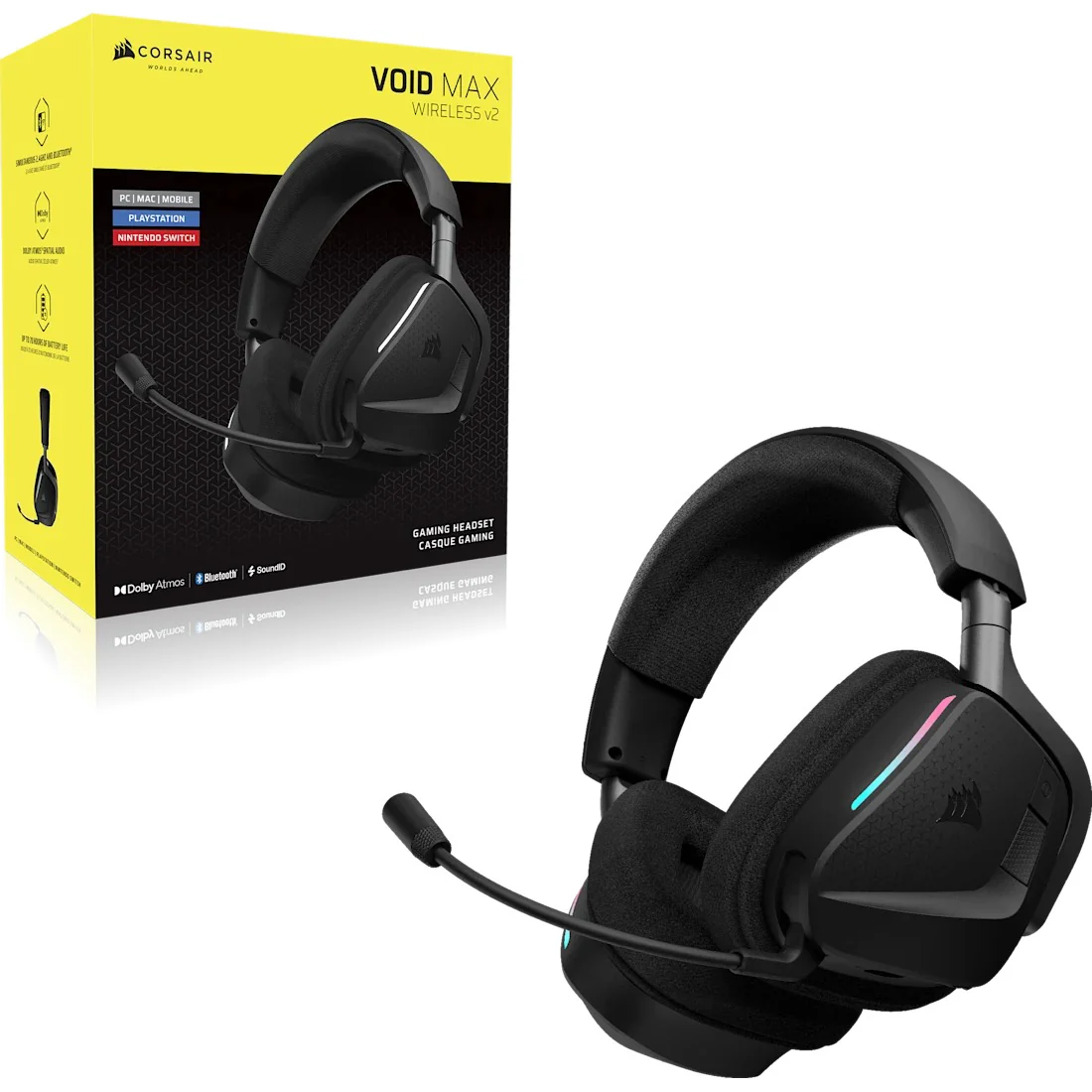 Corsair Void V2 Max Wireless Gaming Headset (Carbon) (CA-9011388-WW) - Image 13