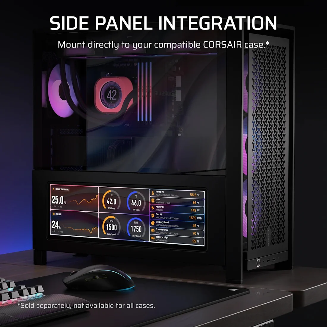 Corsair Xeneon Edge 14.5" (2560x720) 60Hz LCD Touchscreen Monitor (Black, White, Atomic Purple) - Image 5