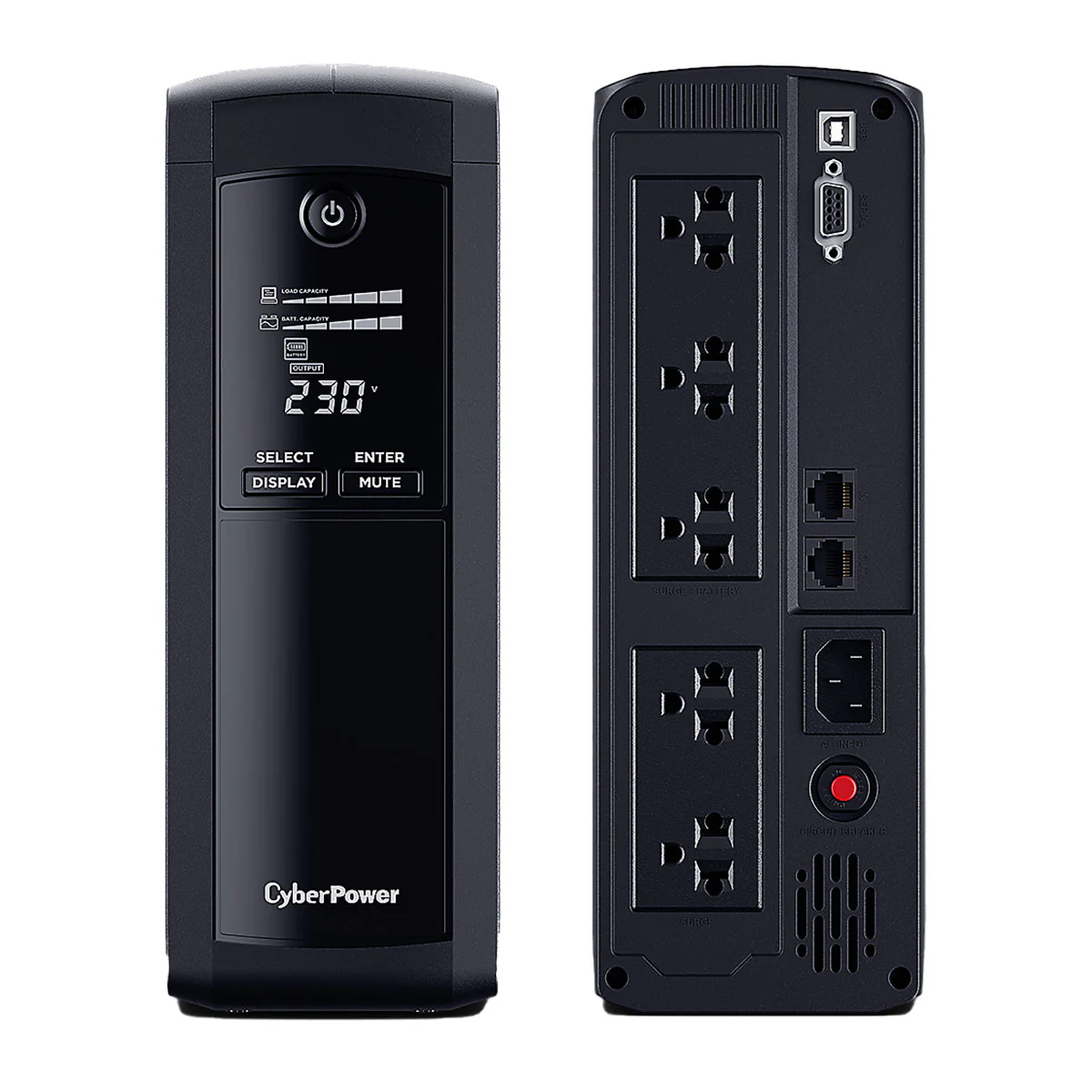 CyberPower Value Pro VP1200ELCD 1200 VA 720 Watts Line-interactive UPS