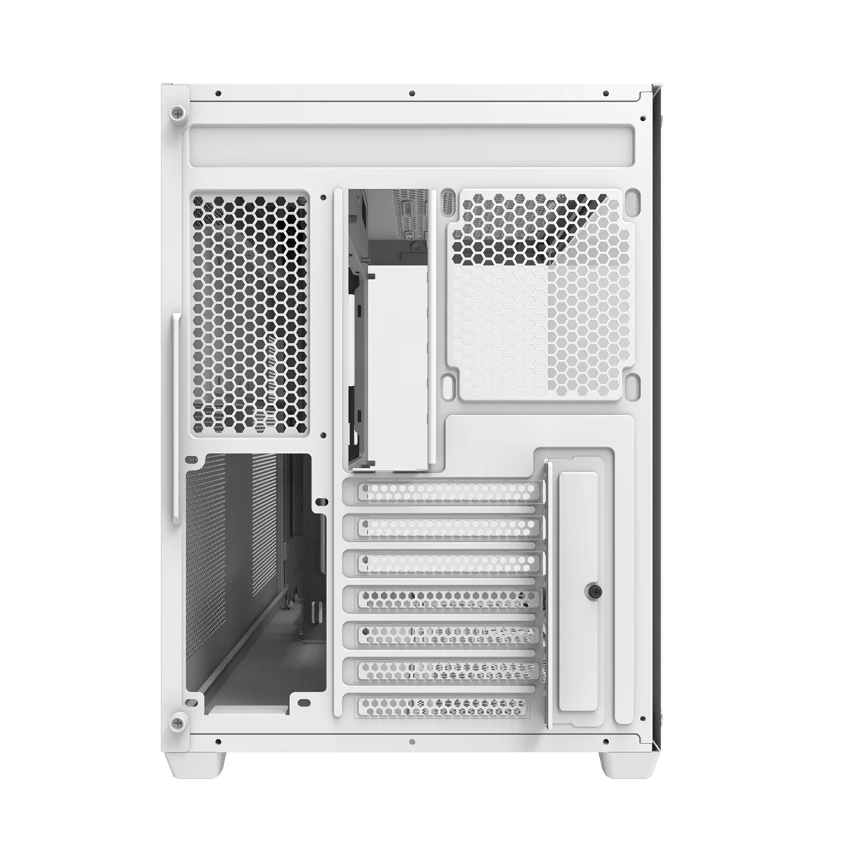 Darkflash C285P Tempered Glass Side Panel Dual Chamber ATX PC Case (White) - Image 6