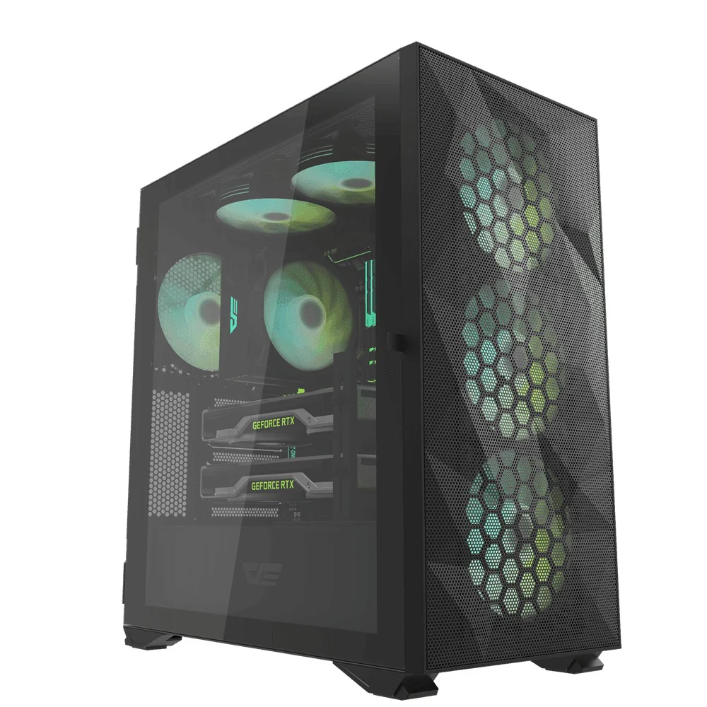 Darkflash DLX21 Mesh EATX PC Case (Black, White) - Image 2