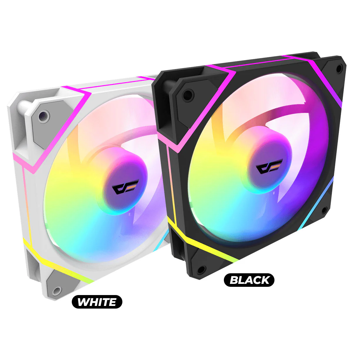 Darkflash DM12 F 3-In-1 A-RGB Cooling Fan (Black, White) - Image 2