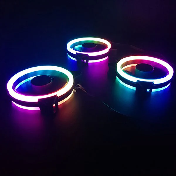 Darkflash DR12 Pro ARGB 120MM Double Ring RGB Cooling Fan (Single) - Image 3