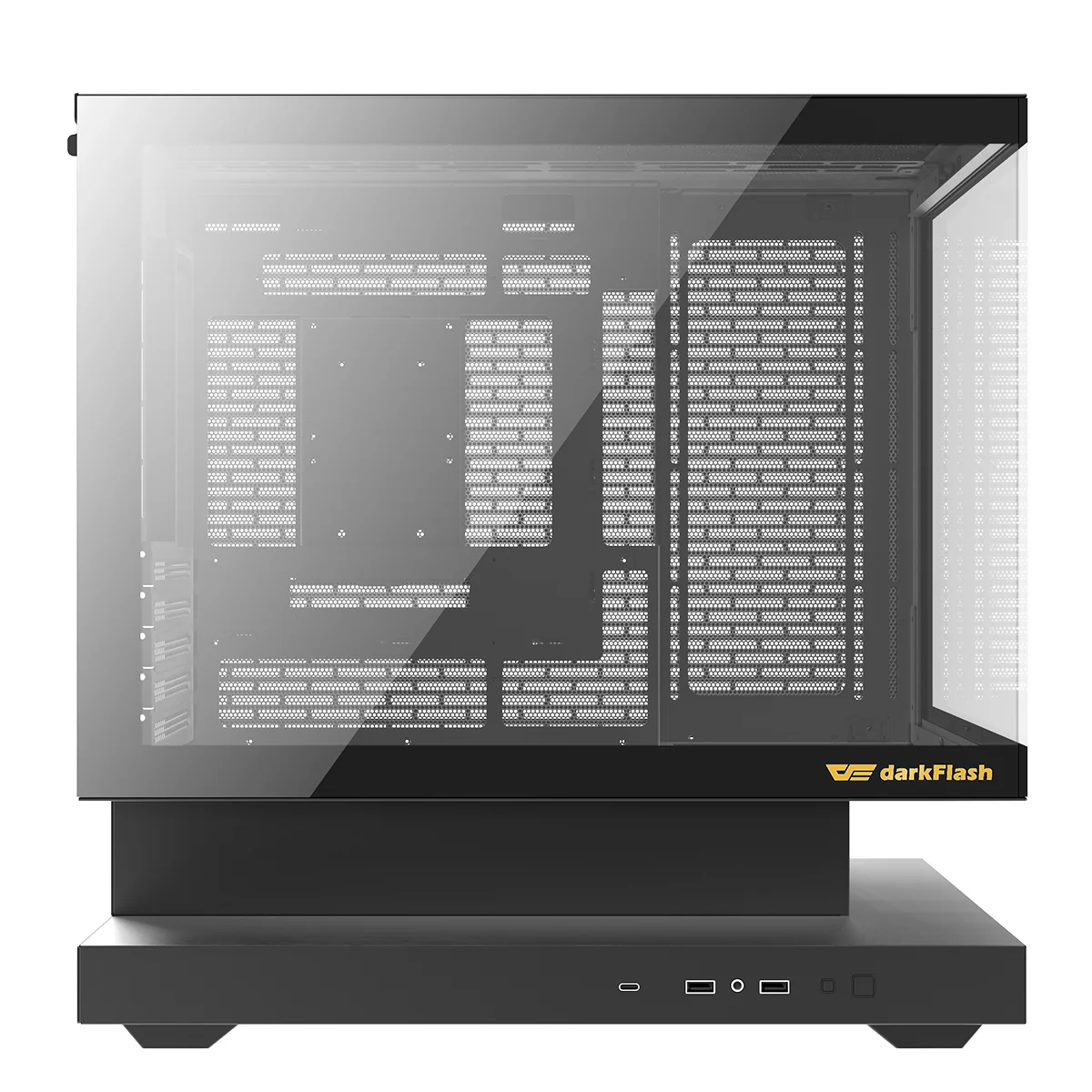 DarkFlash Floatron F1 Art Ultra TG Panel M-ATX PC Case (Black) - Image 6