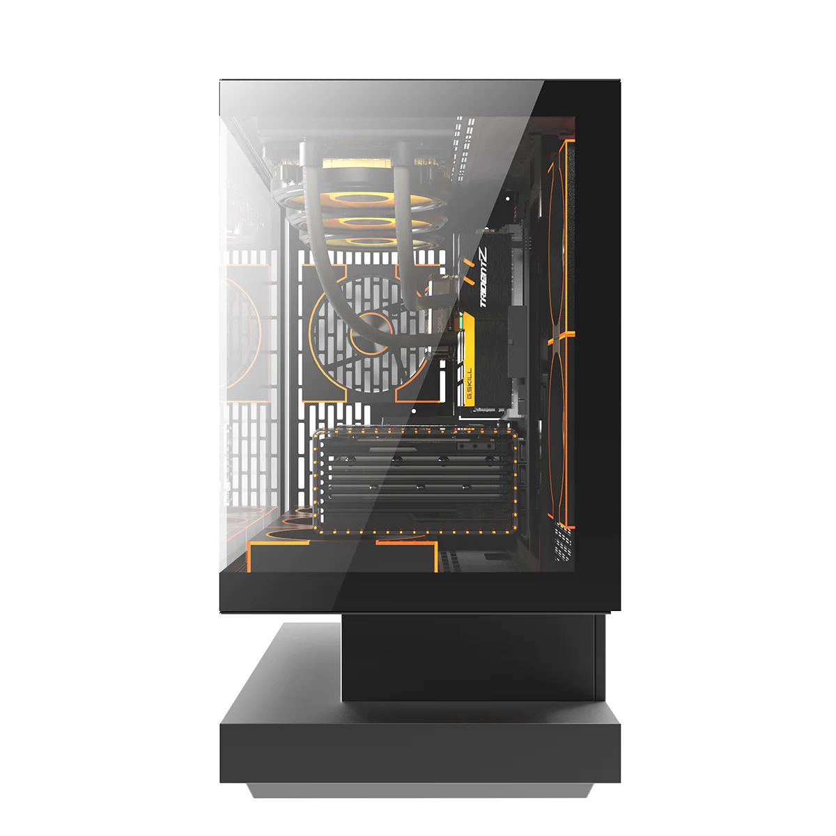 DarkFlash Floatron F1 Art Ultra TG Panel M-ATX PC Case (Black) - Image 9