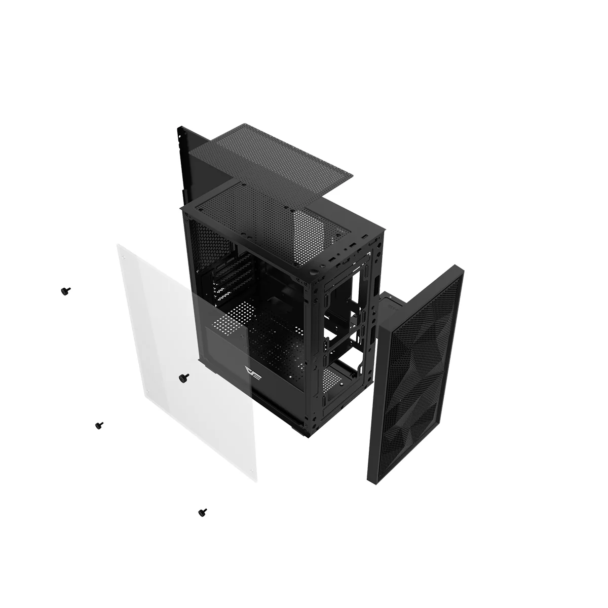 DarkFlash M305 Mesh TG Panel Luxury M-ATX PC Case (Black, White) - Image 11
