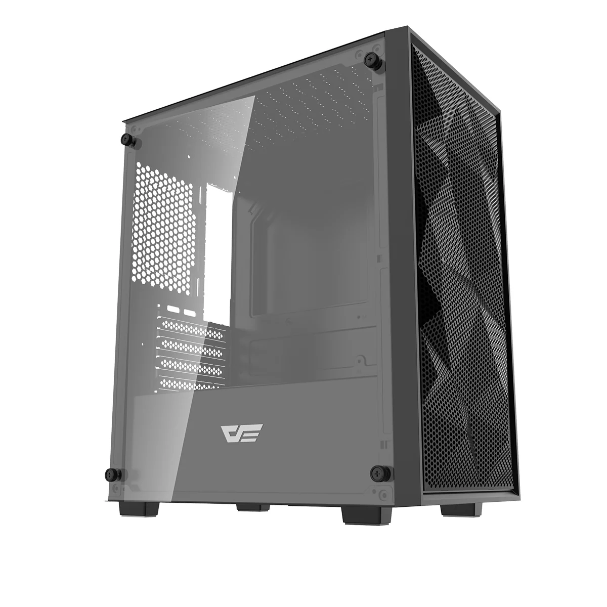 DarkFlash M305 Mesh TG Panel Luxury M-ATX PC Case (Black, White) - Image 2