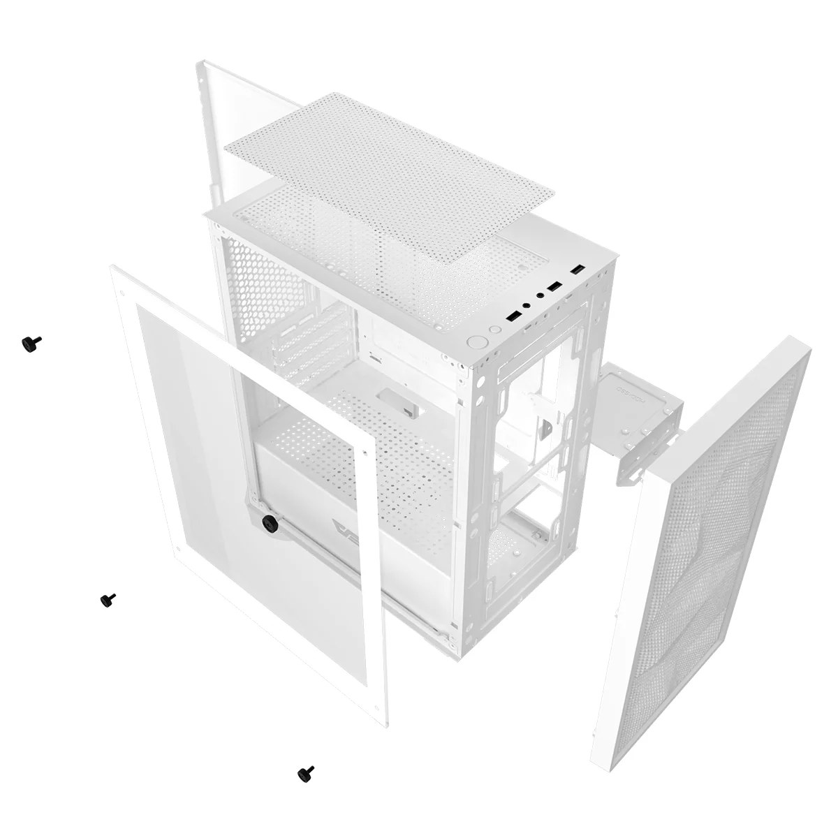 DarkFlash M305 Mesh TG Panel Luxury M-ATX PC Case (Black, White) - Image 22
