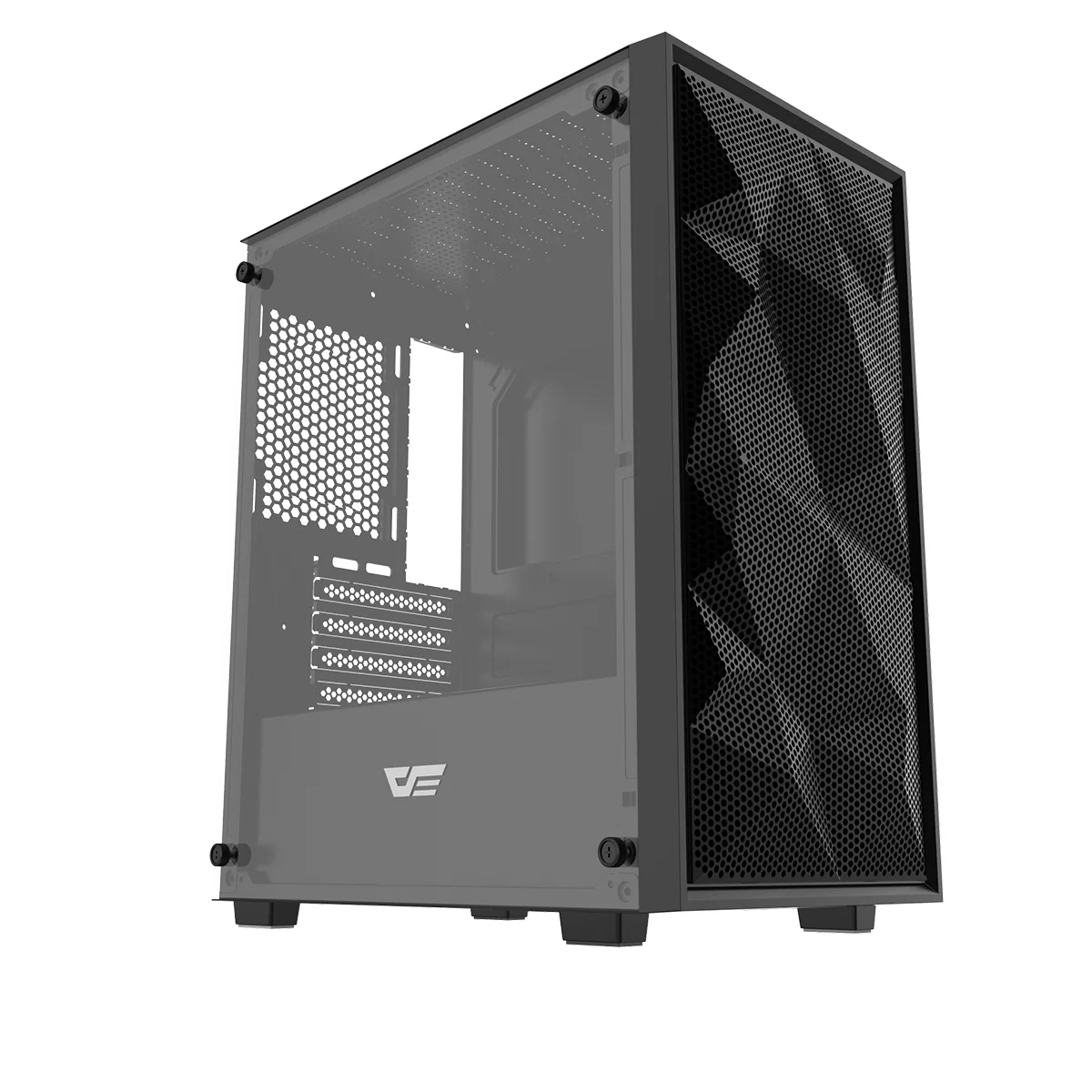 DarkFlash M305 Mesh TG Panel Luxury M-ATX PC Case (Black, White) - Image 3
