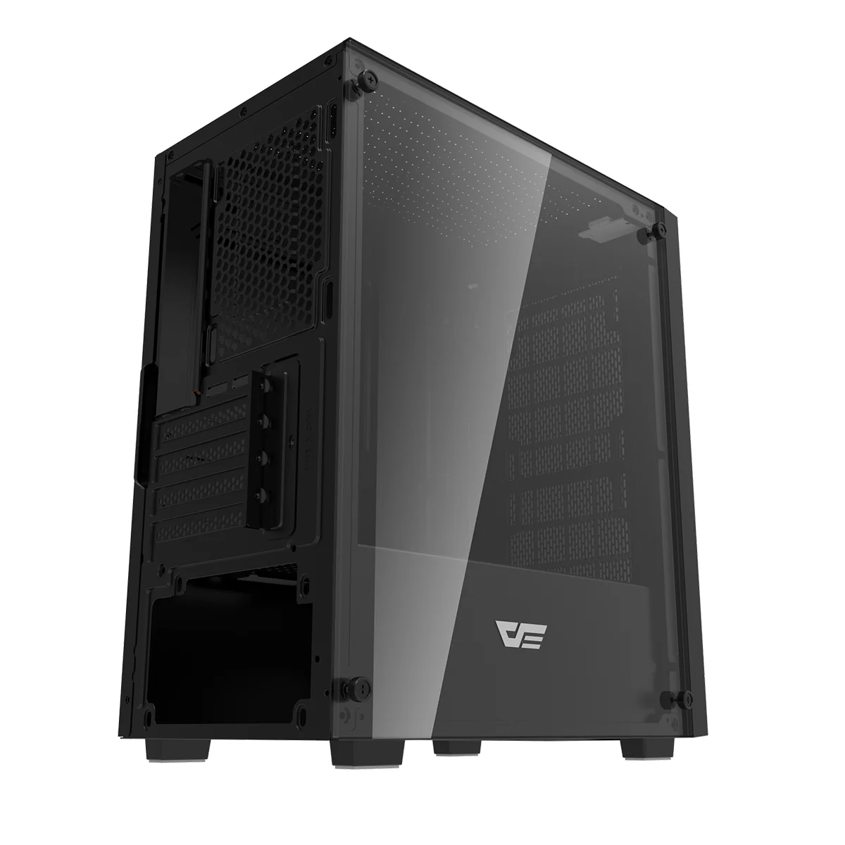 DarkFlash M305 Mesh TG Panel Luxury M-ATX PC Case (Black, White) - Image 8