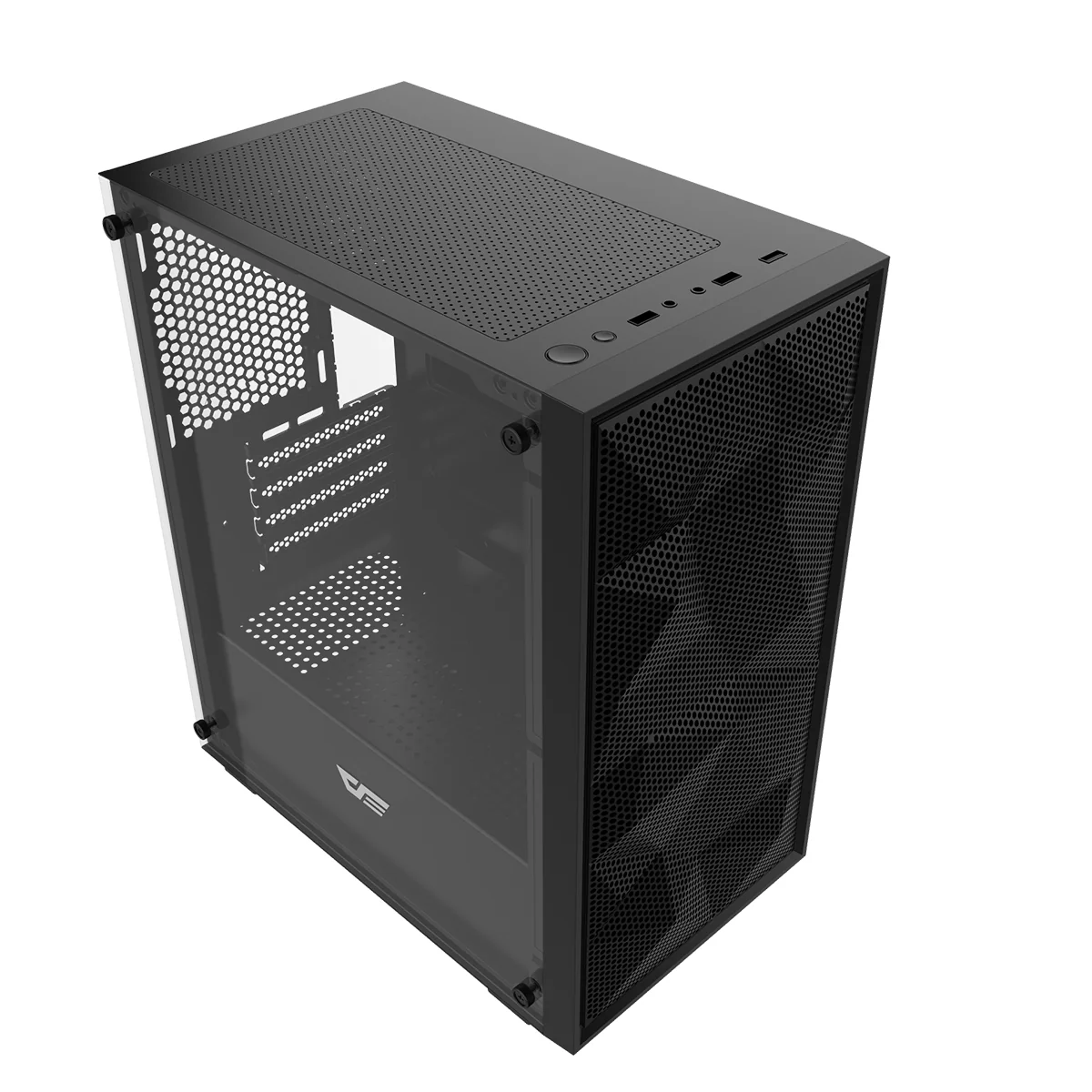 DarkFlash M305 Mesh TG Panel Luxury M-ATX PC Case (Black, White) - Image 9