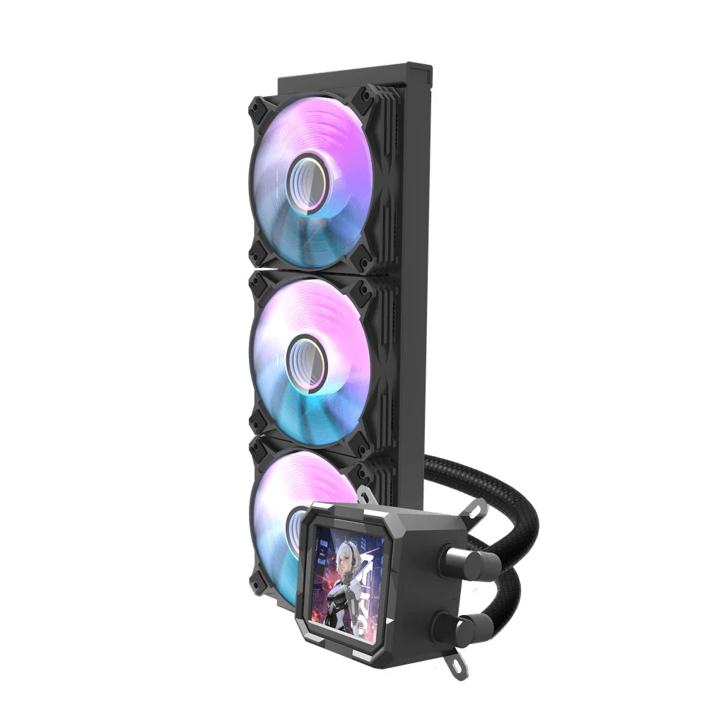 DarkFlash Wave DV360S ARGB AIO 360mm Liquid CPU Cooler (Black, White) - Image 4