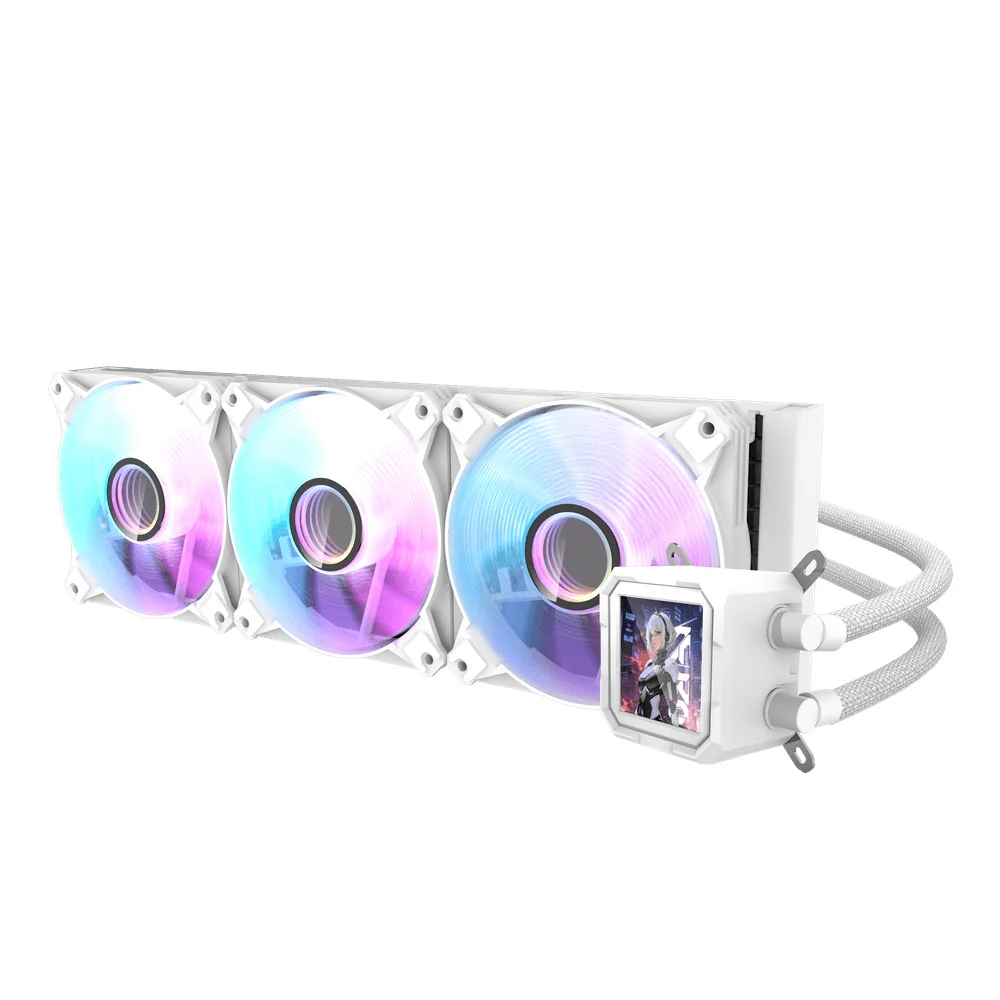 DarkFlash Wave DV360S ARGB AIO 360mm Liquid CPU Cooler (Black, White) - Image 6