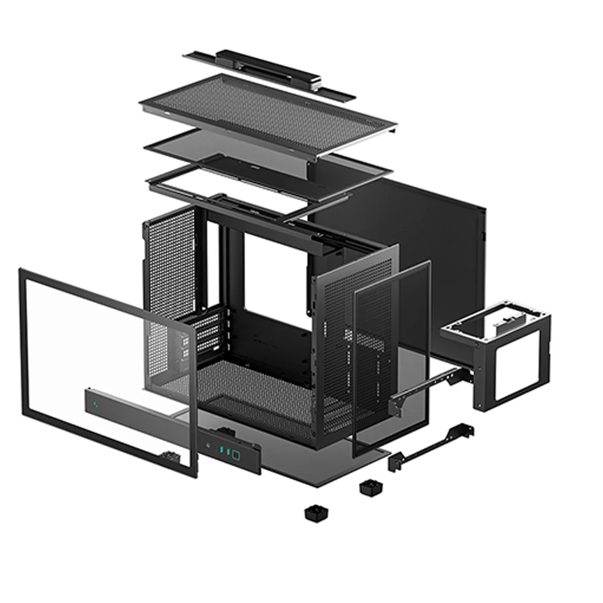 Deepcool CH160 PLUS MESH Mini-ITX Portable High Flow Pc Case (Black, White) - Image 12
