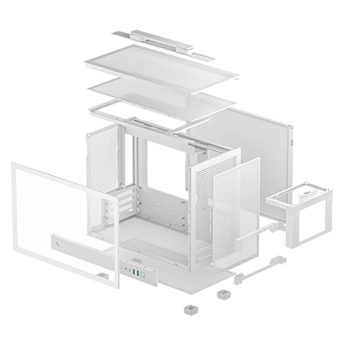 Deepcool CH160 PLUS MESH Mini-ITX Portable High Flow Pc Case (Black, White) - Image 23