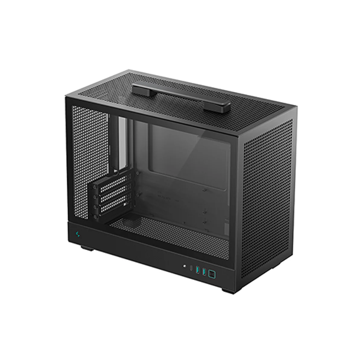 Deepcool CH160 PLUS MESH Mini-ITX Portable High Flow Pc Case (Black, White) - Image 3