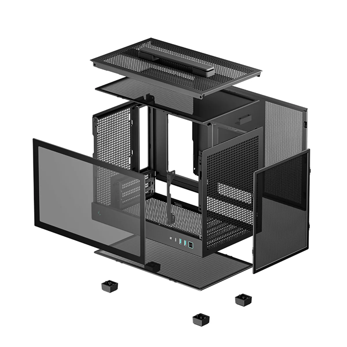 Deepcool CH160 Mini-ITX Mini Tower Cabinet PC Case (Black, White) - Image 8