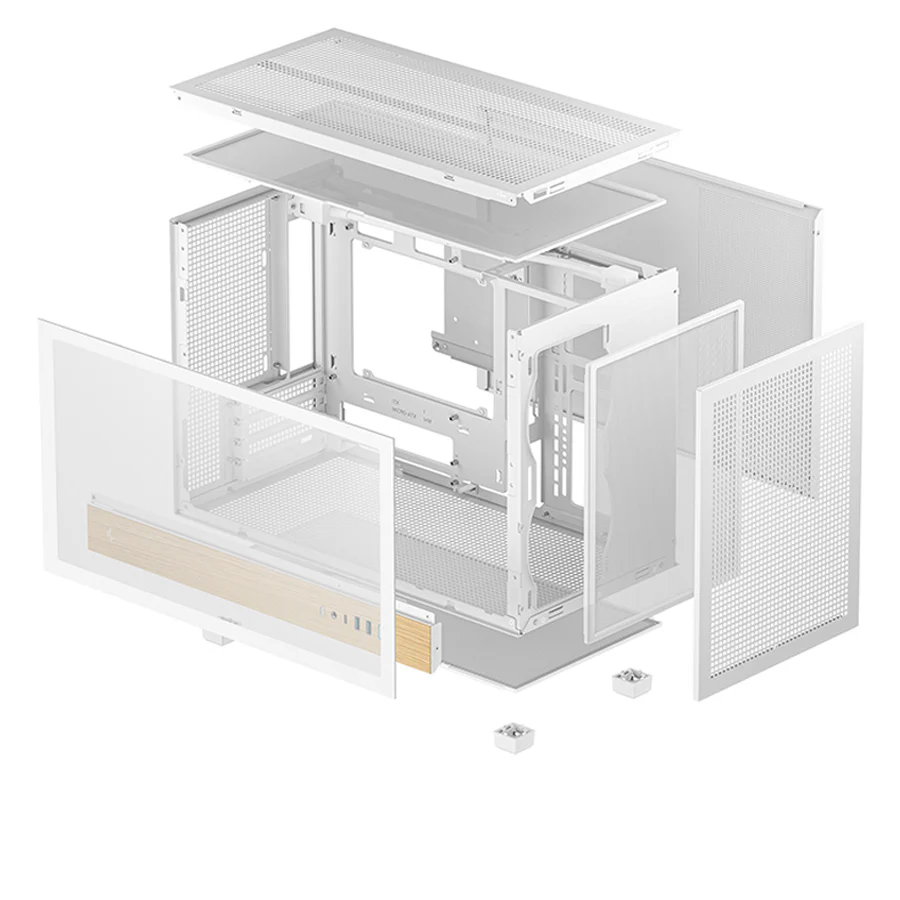 DeepCool CH260 Wood High Airflow Compact M-ATX Wood Grain PC Case (Black, White) (R-CH260-BKNWM0-G-1, R-CH260-WHNWM0-G-1) - Image 22
