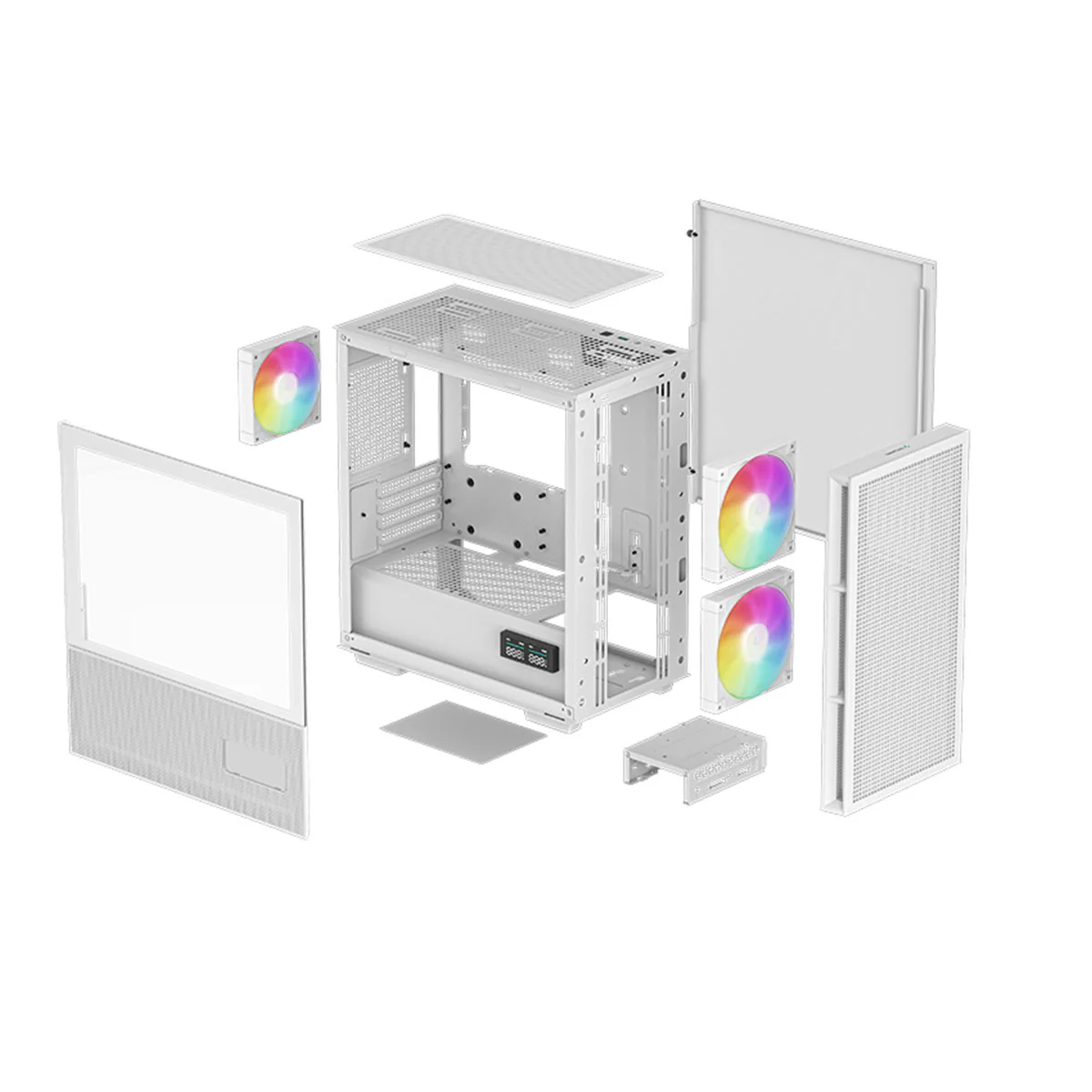 Deepcool CH360 Digital Micro Tower Mini-ITX/Micro ATX Case With Digital Display Screen With Tempered Glass Window (Black, White) - Image 23