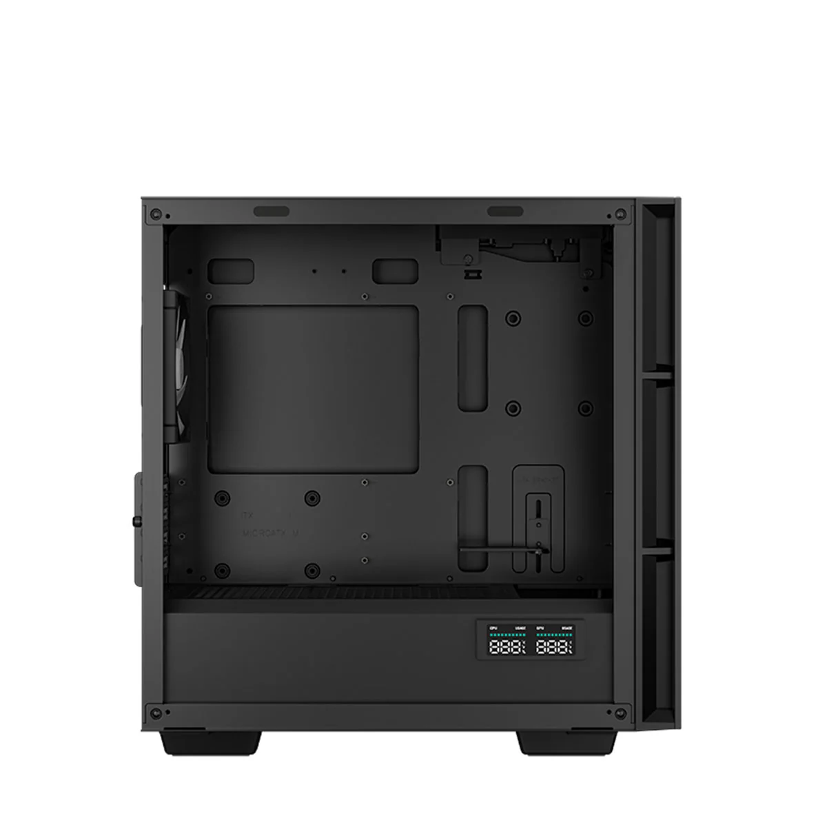Deepcool CH360 Digital Micro Tower Mini-ITX/Micro ATX Case With Digital Display Screen With Tempered Glass Window (Black, White) - Image 6