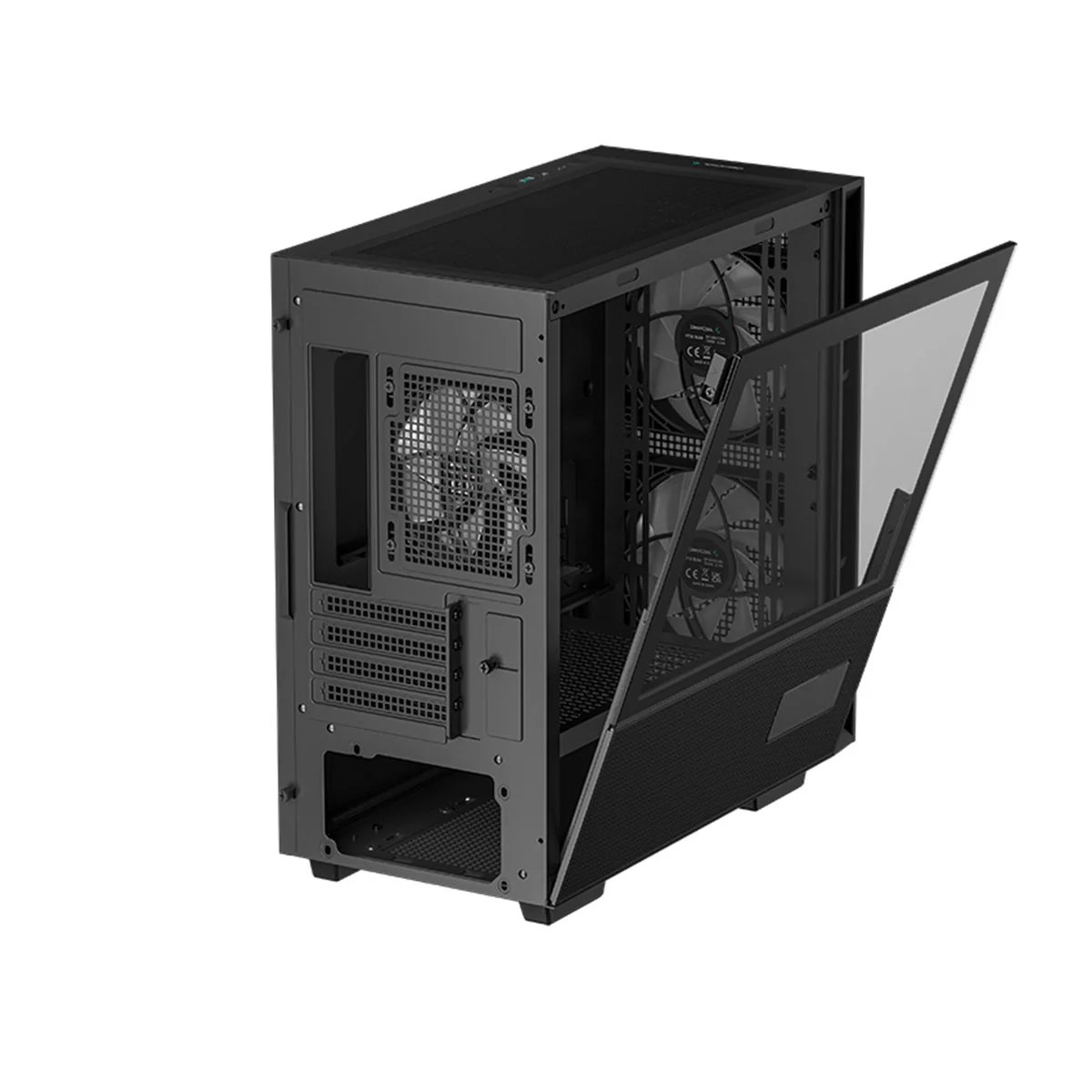 Deepcool CH360 Digital Micro Tower Mini-ITX/Micro ATX Case With Digital Display Screen With Tempered Glass Window (Black, White) - Image 8