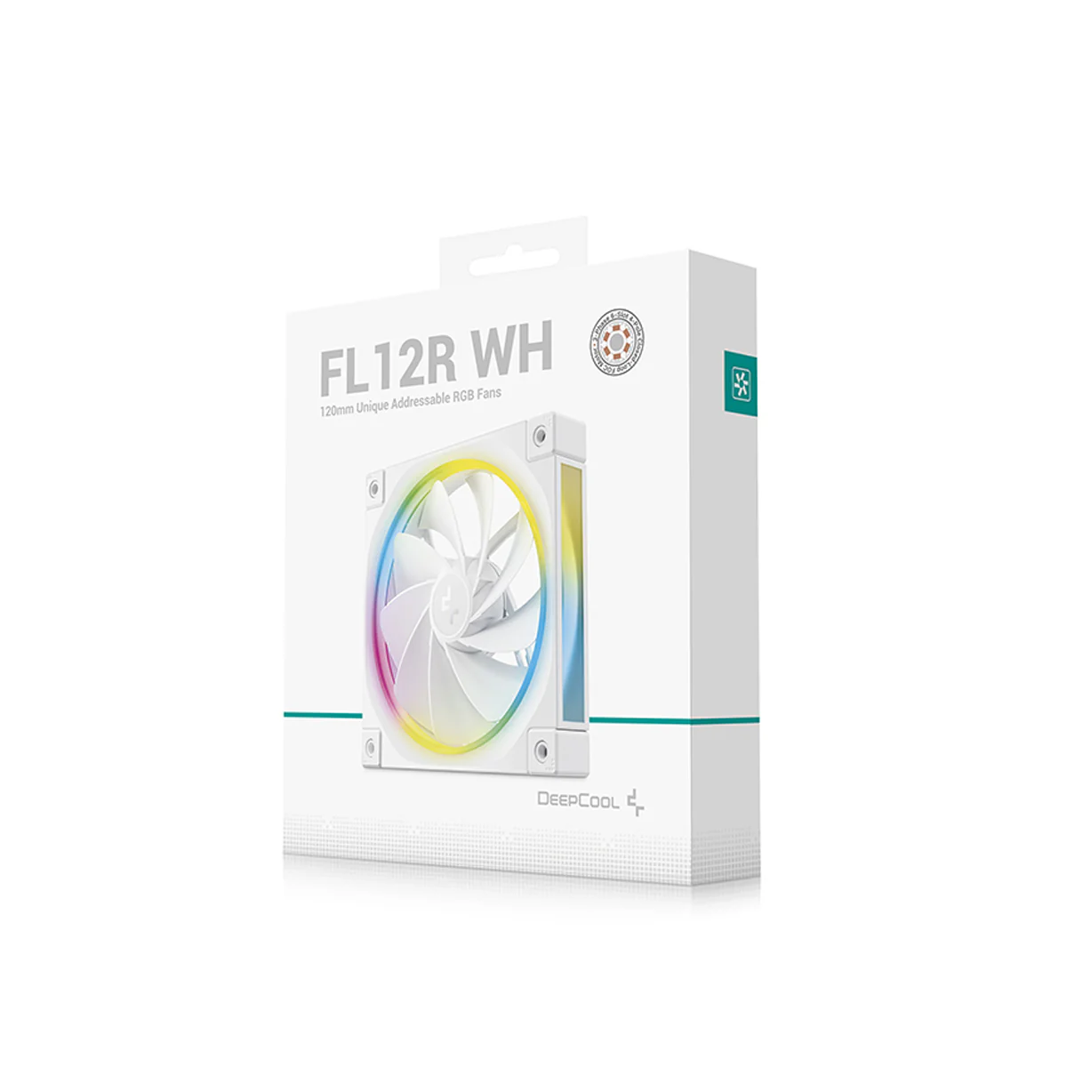 DeepCool FL12R Single 120mm Unique ARGB Fan (Black, White) - Image 13
