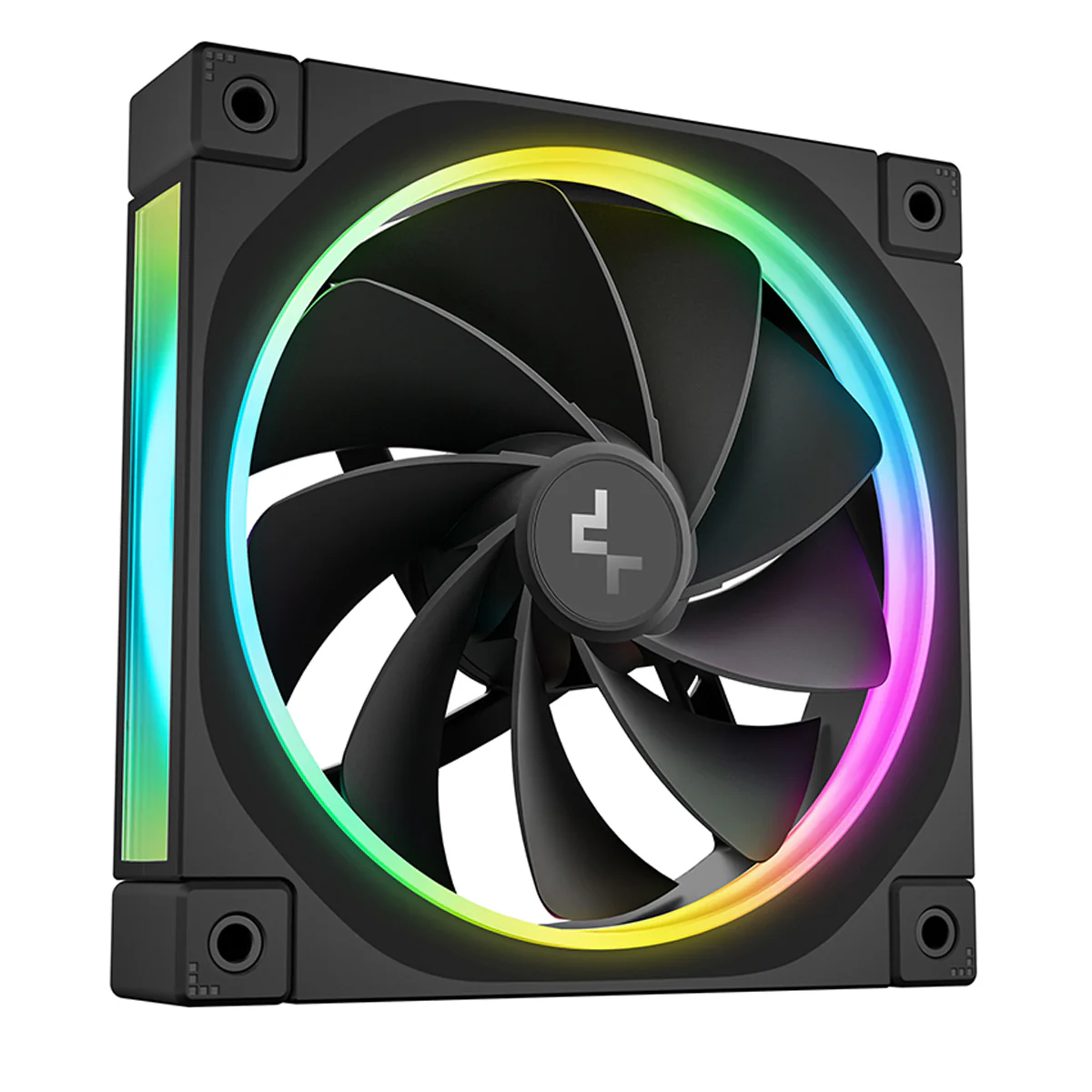 DeepCool FL12R Single 120mm Unique ARGB Fan (Black, White) - Image 2