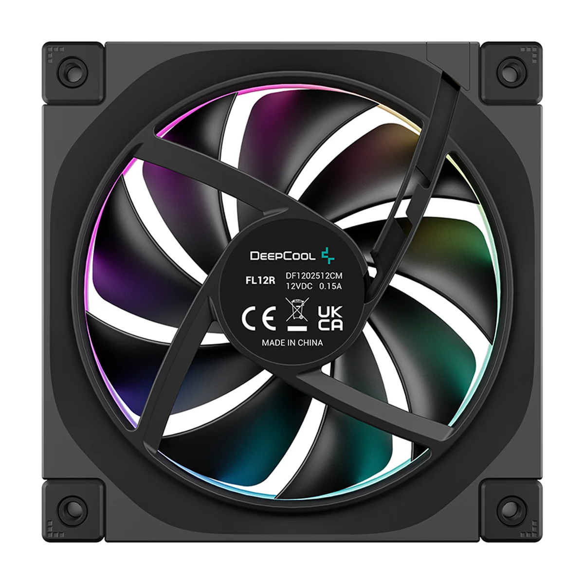 DeepCool FL12R Single 120mm Unique ARGB Fan (Black, White) - Image 5