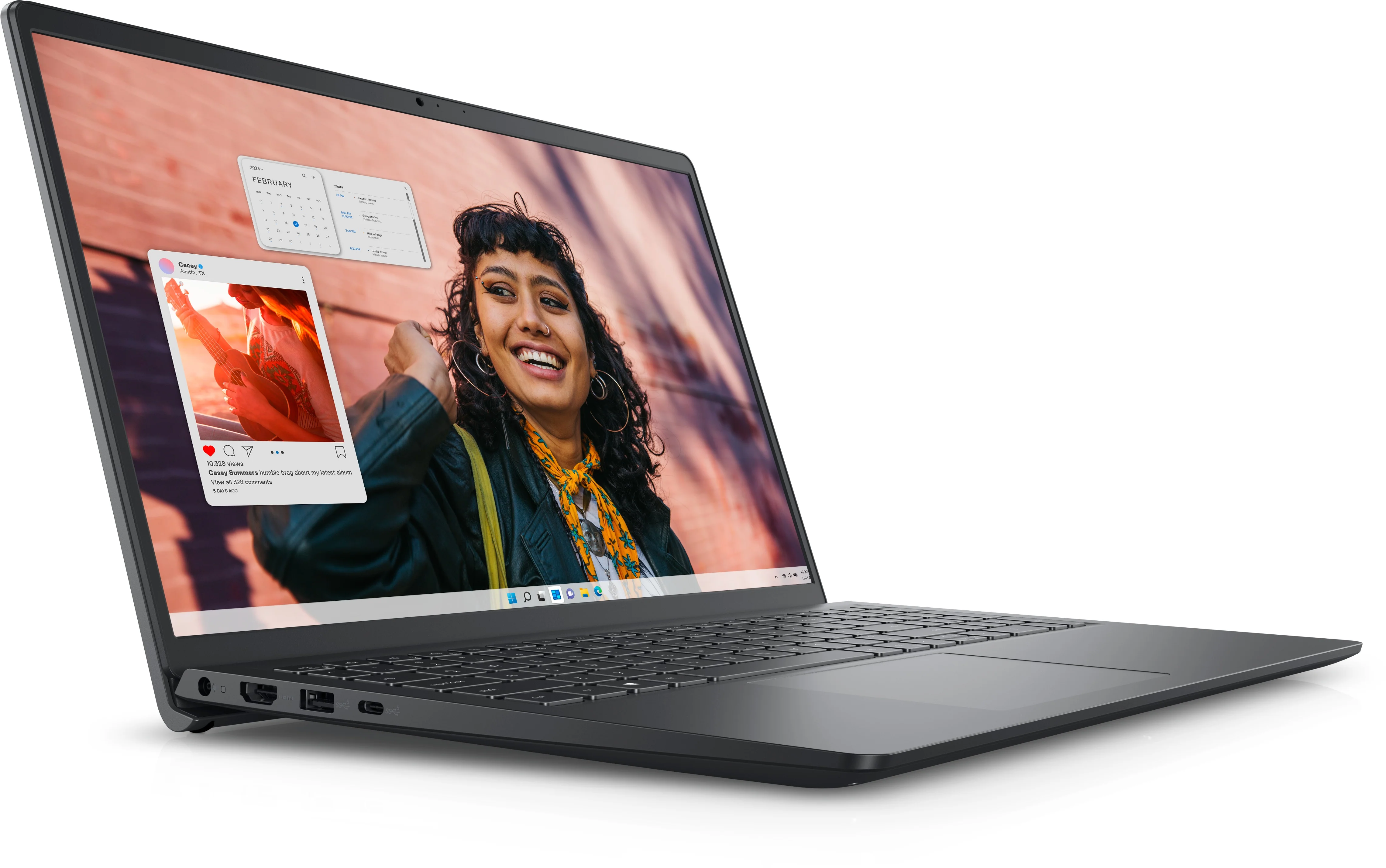 Dell Inspiron 15 3530 Laptop (Carbon Black) | 15.6" FHD (1920x1080) | i3-1305U | 8GB RAM | 512GB SSD | Intel UHD Graphics | Windows 11 Home | MS Office Home & Student 2021 | Dell Essential Backpack 15 - Image 4