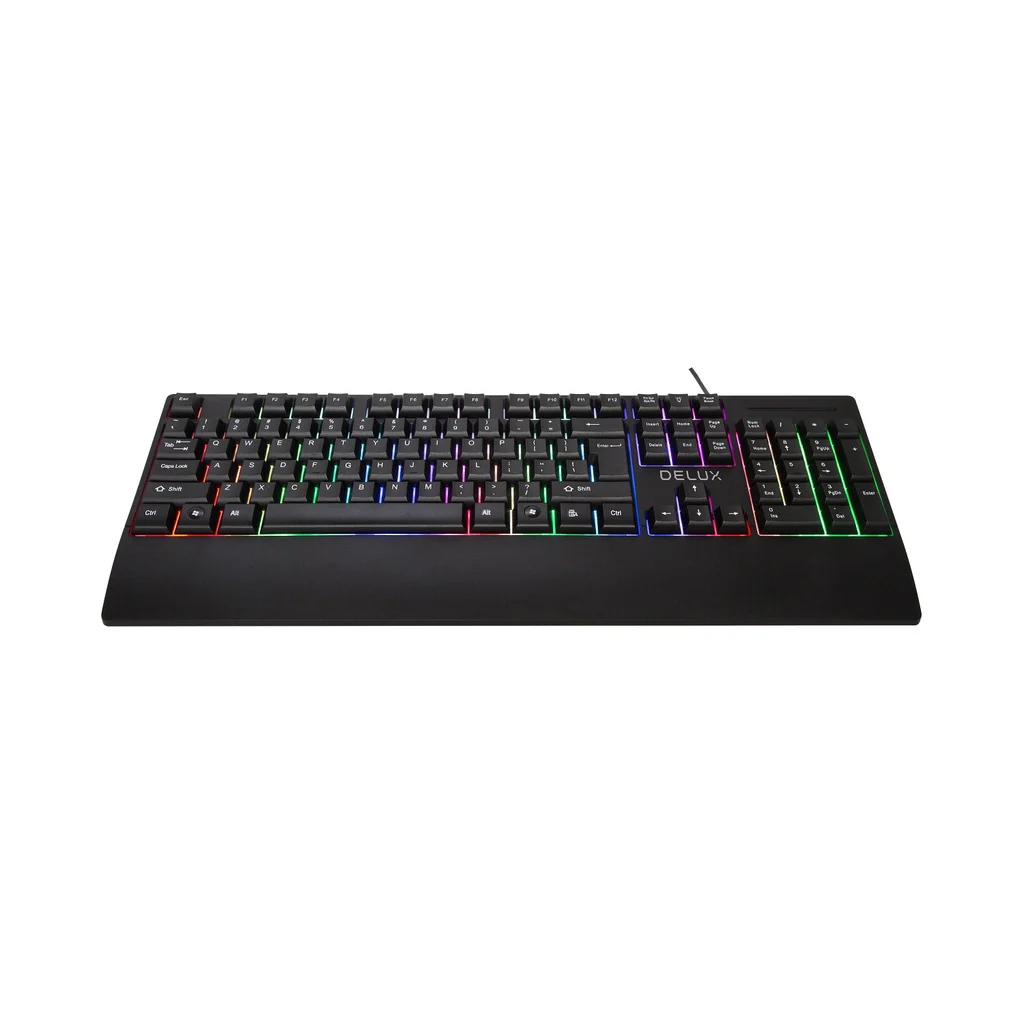 Delux K9852U 104-Keys Membrane Wired Gaming Keyboard - Image 4