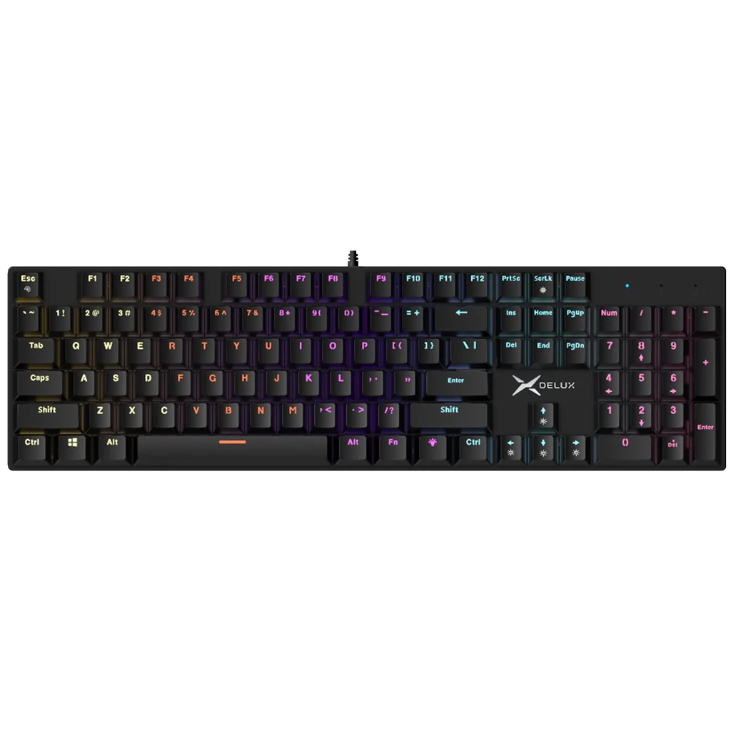 Delux KM55U 104-Keys Wired Mechanical Gaming Keyboard