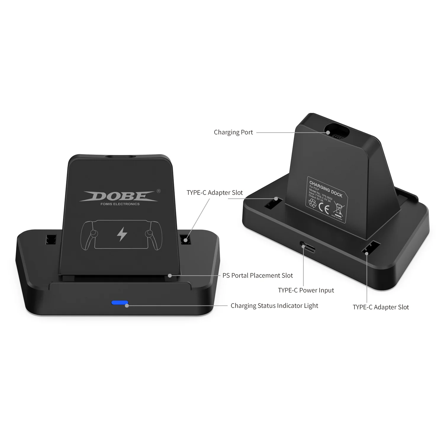 Dobe Charging Dock for Playstation Portal TP5-3553 - Image 6