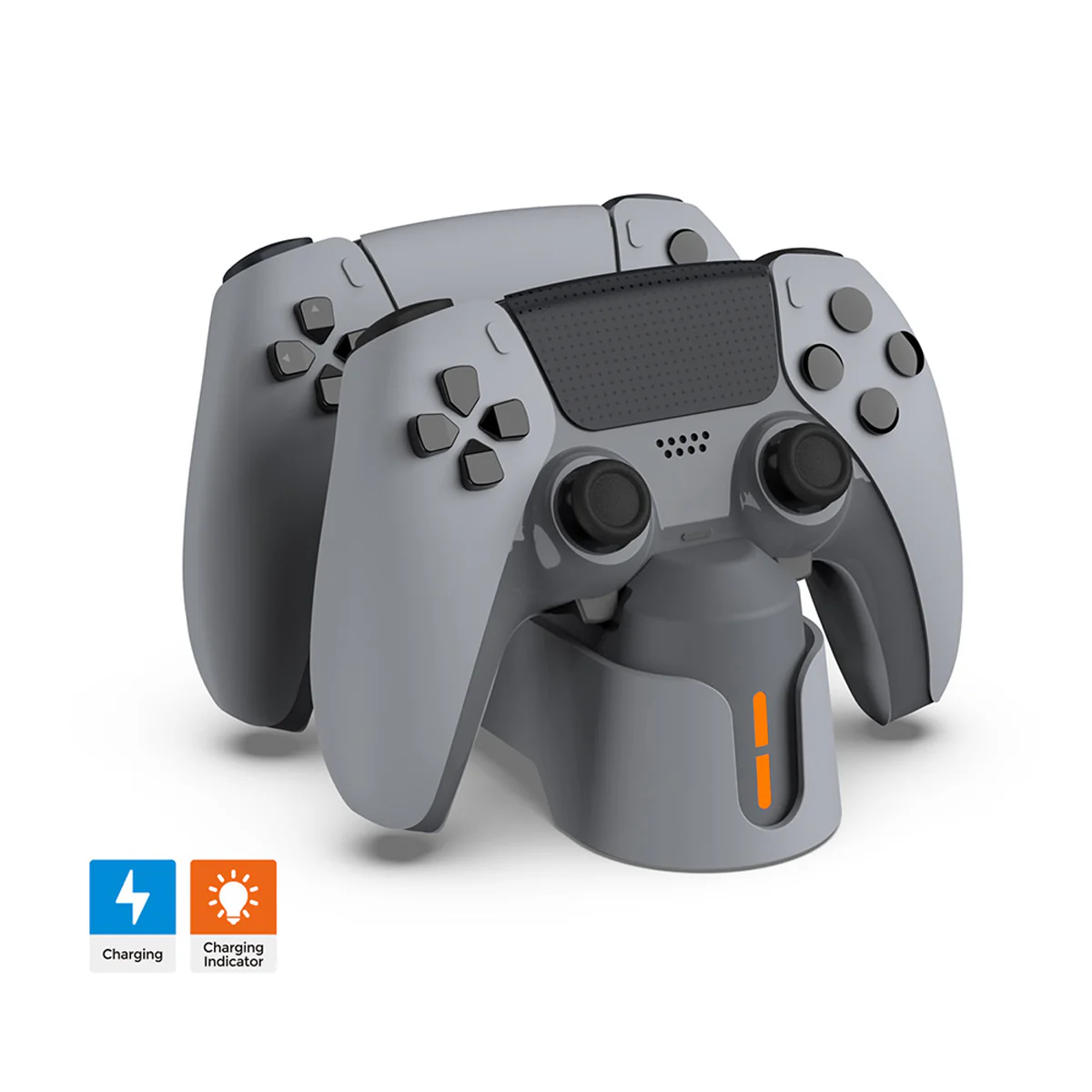 Dobe Double Charging Dock For PS5 Controller with Dual-Color Charging Indicator Light (Gray) (TP5-1501X) - Image 4