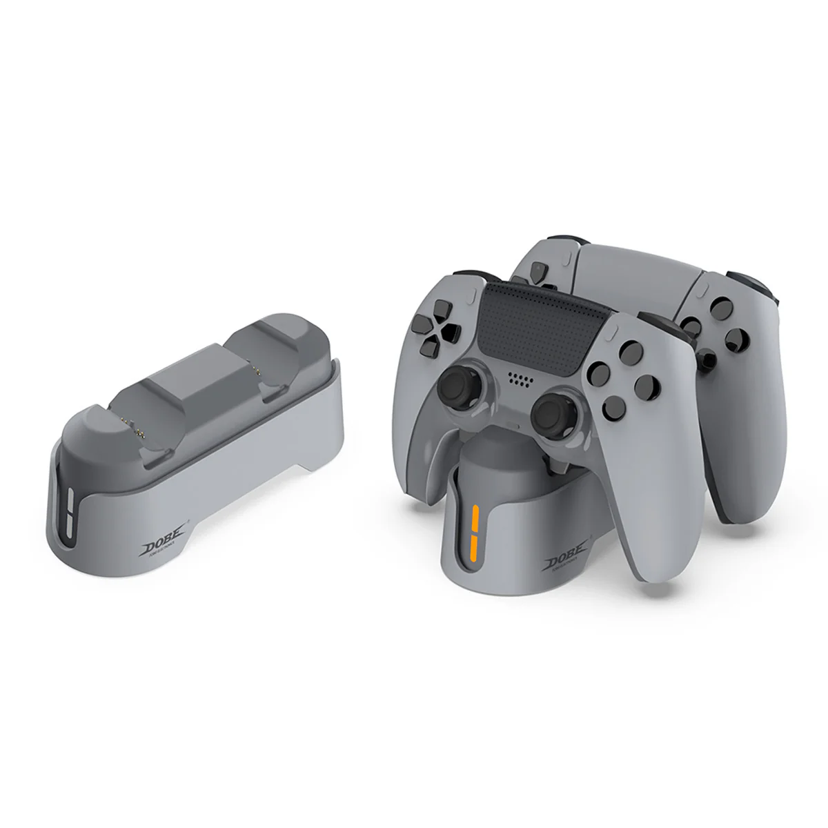 Dobe Double Charging Dock For PS5 Controller with Dual-Color Charging Indicator Light (Gray) (TP5-1501X) - Image 5