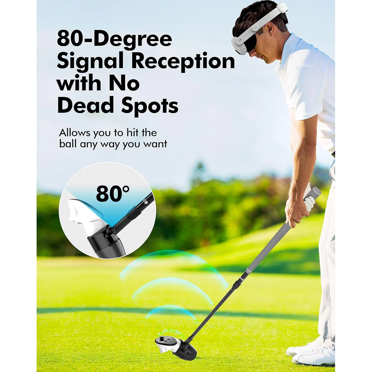 Dobe Golf Club Attachment for Meta Quest 2 / Meta Quest 3 / Meta Quest 3S / Pro Controller TY-3881S - Image 6