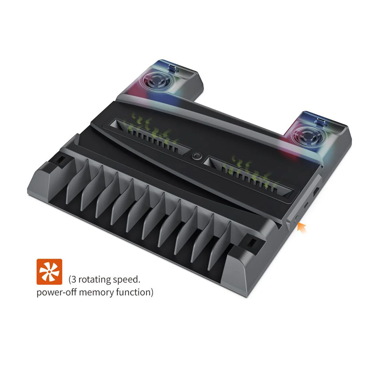 Dobe Multifunctional Cooling & Charging Stand For PS5 / PS5 Slim (Black) TP5-0593S - Image 3