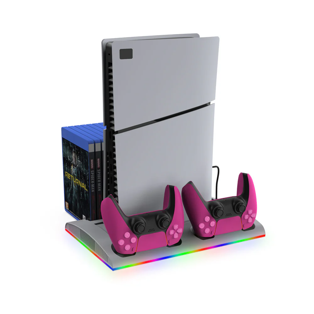 Dobe Multifunctional Cooling & Charging Stand For PS5 / PS5 Slim / PS5 Pro (White) TP5-3570D - Image 3