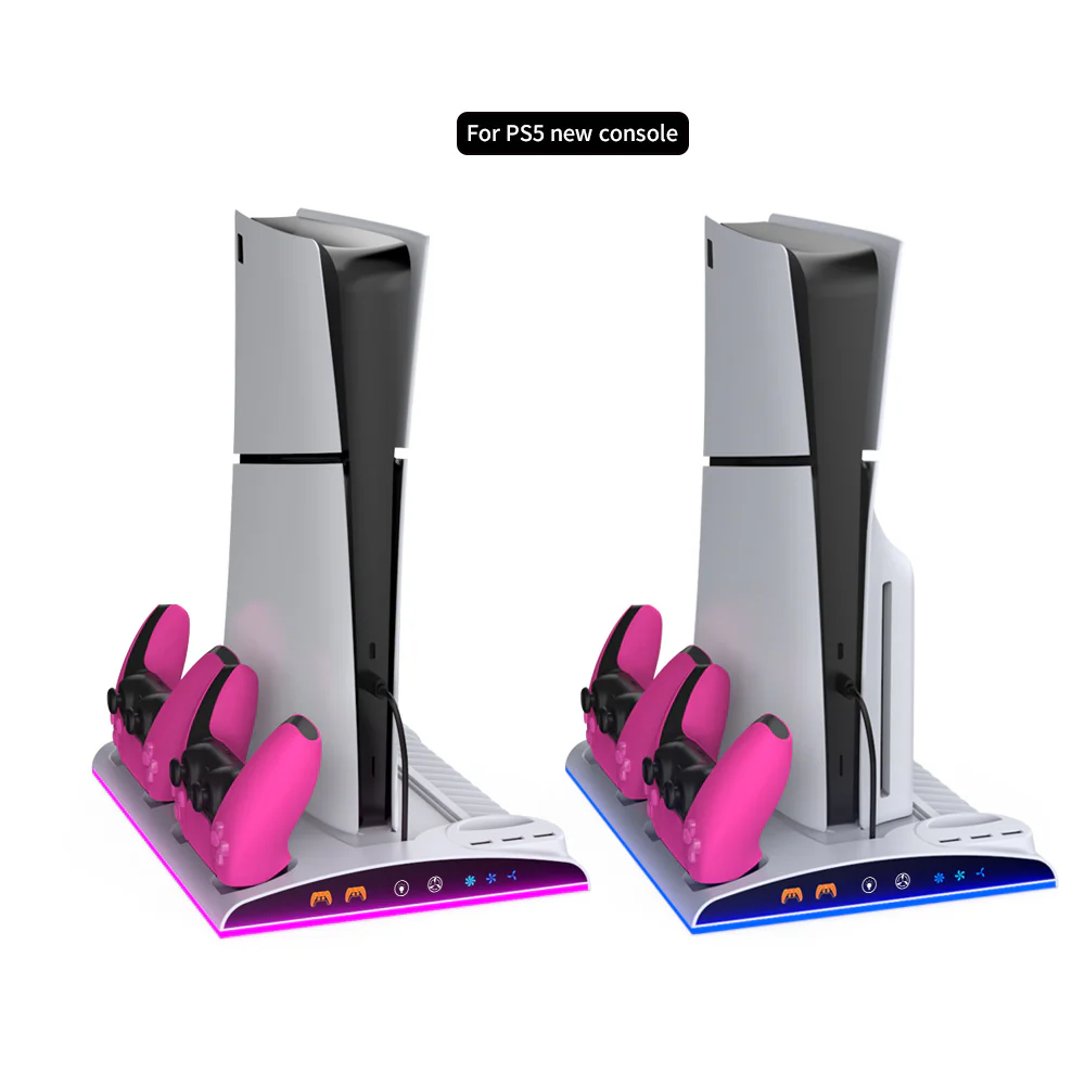 Dobe Multifunctional Cooling & Charging Stand For PS5 / PS5 Slim / PS5 Pro (White) TP5-3570D - Image 4