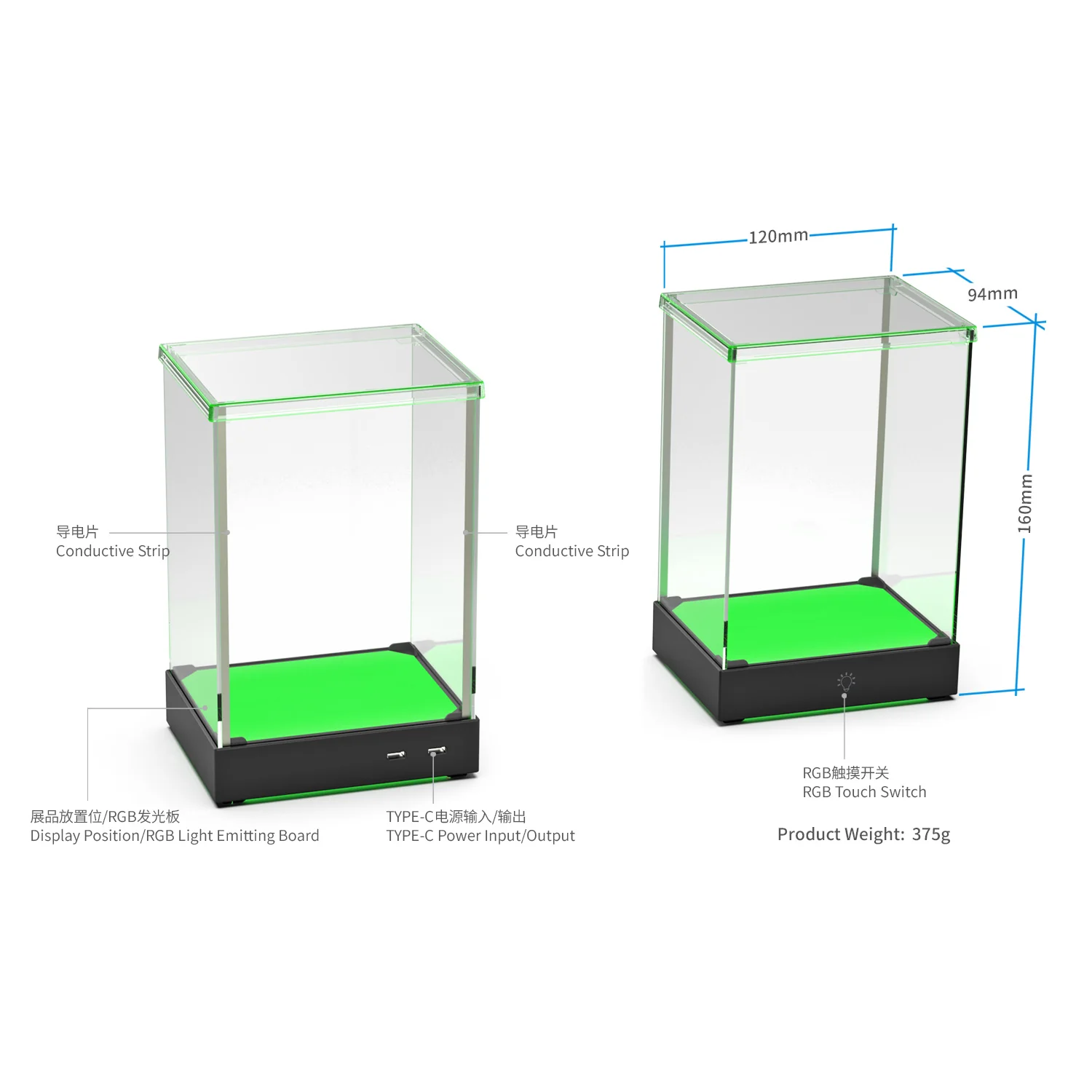 Dobe RGB Light Display Case TY-3833 - Image 2