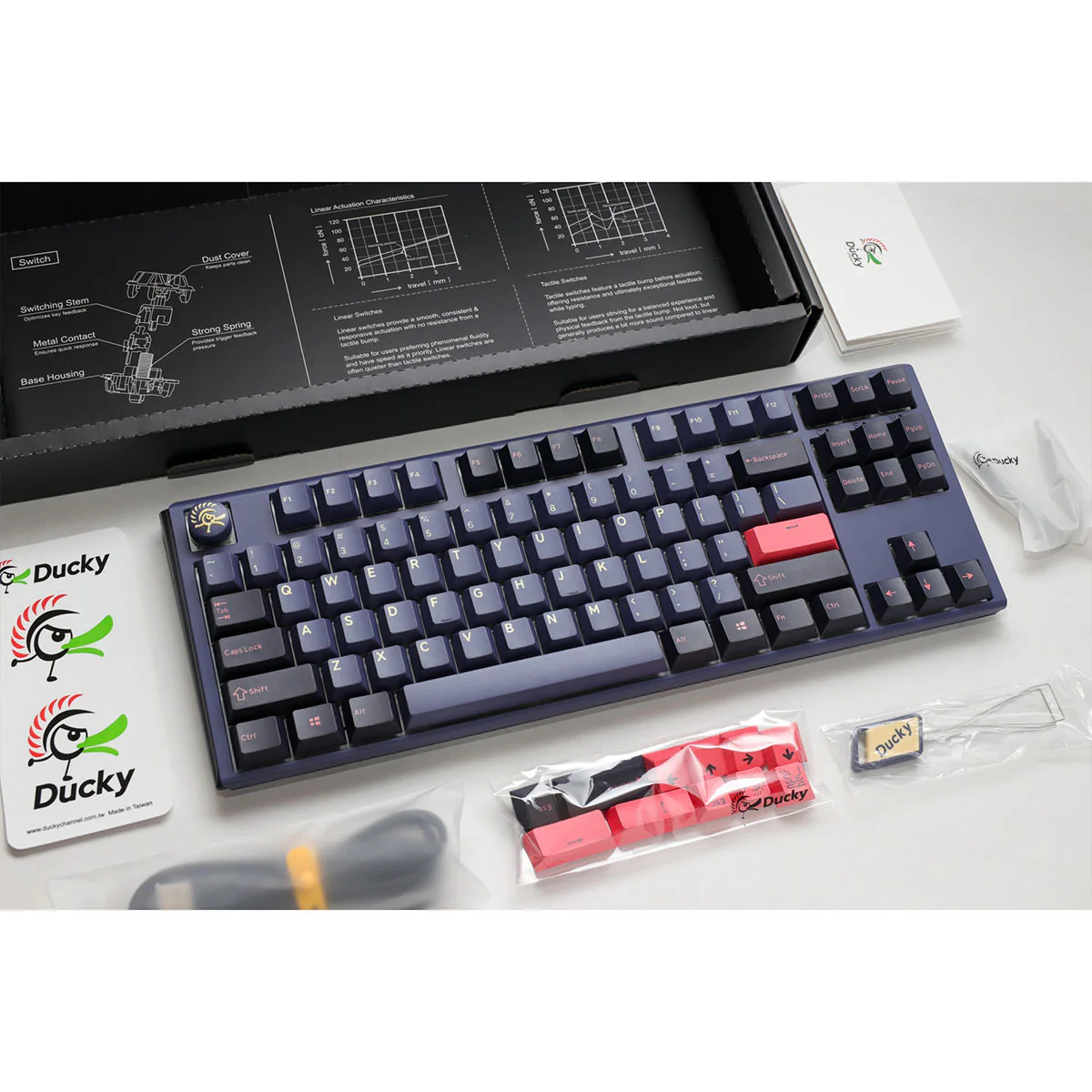Ducky One 3 Cosmic Blue TKL Hotswap RGB Double Shot PBT Mechanical Keyboard (Cherry Rgb Red) (DKON2187ST-RUSPDCOVVVC2) - Image 11