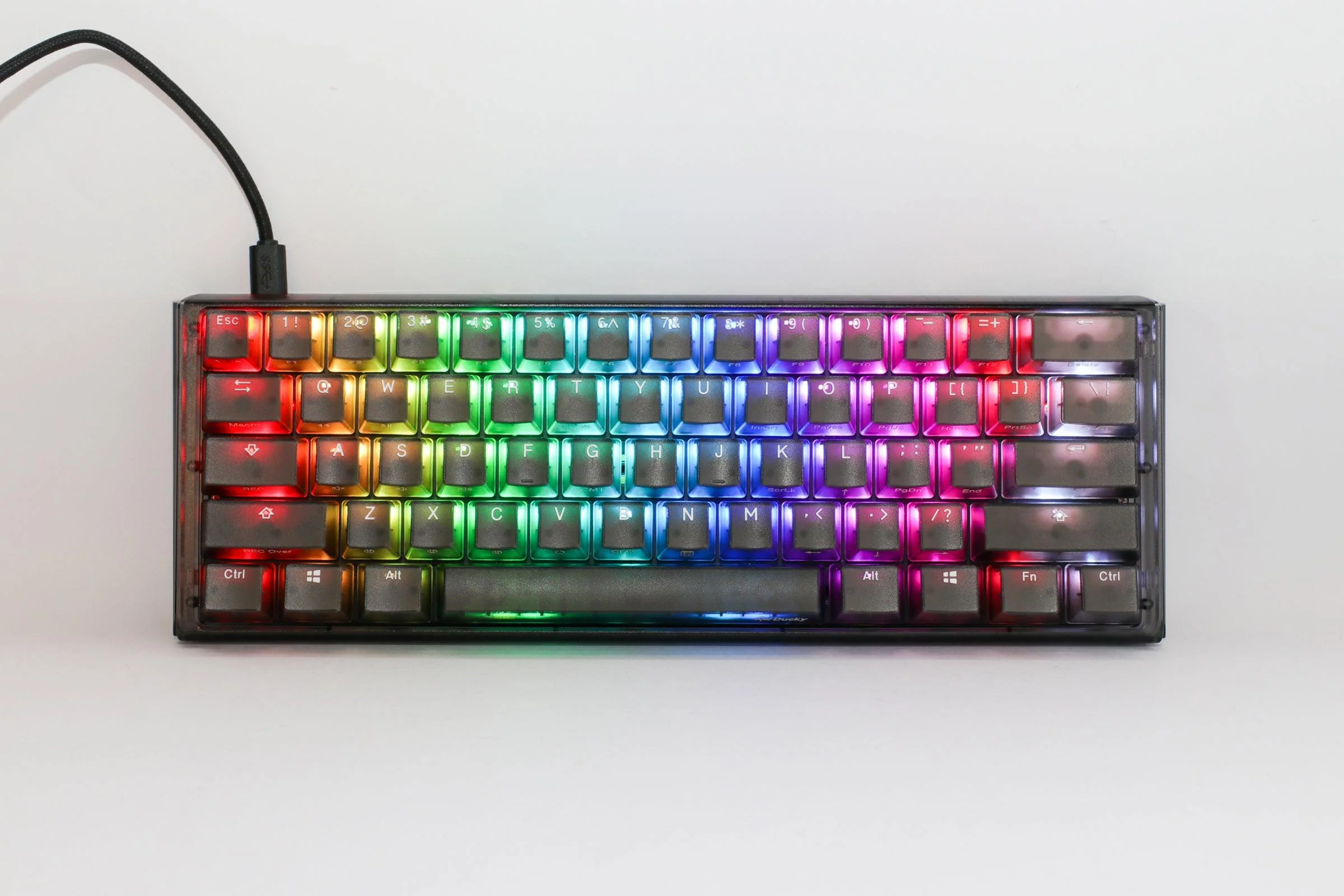 Ducky One 3 Mini Aura Black HotSwap RGB Double-Shot PBT Mechanical Keyboard (Cherry RGB Brown) (DKON2161ST-BUSPDABAAAC1) - Image 6