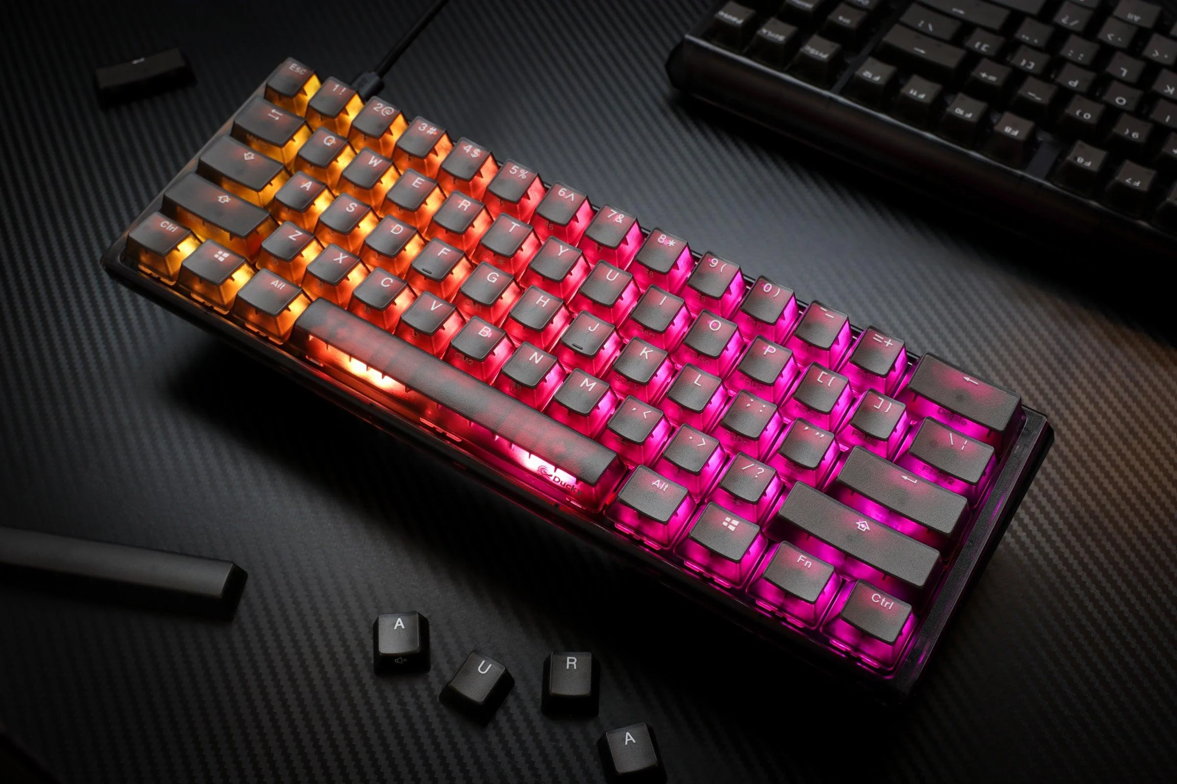 Ducky One 3 Mini Aura Black HotSwap RGB Double-Shot PBT Mechanical Keyboard (Cherry RGB Brown) (DKON2161ST-BUSPDABAAAC1) - Image 7