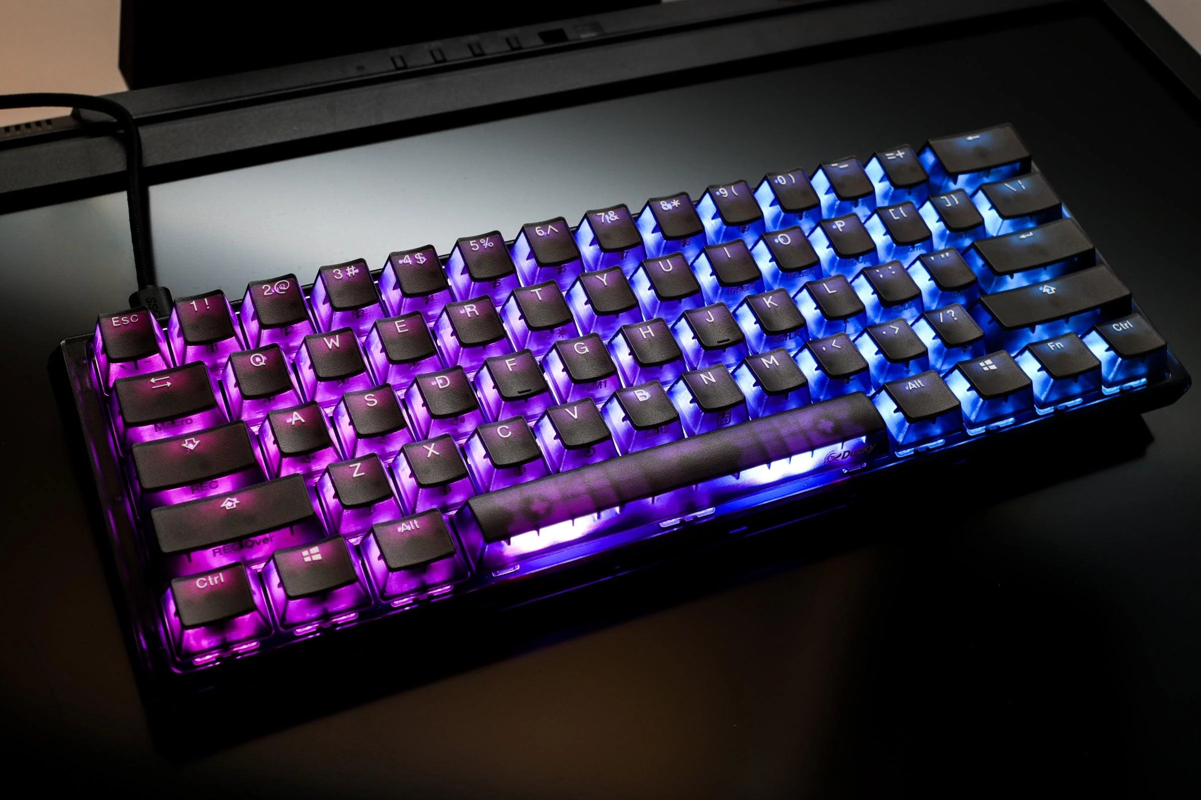 Ducky One 3 Mini Aura Black HotSwap RGB Double-Shot PBT Mechanical Keyboard (Cherry RGB Brown) (DKON2161ST-BUSPDABAAAC1) - Image 9
