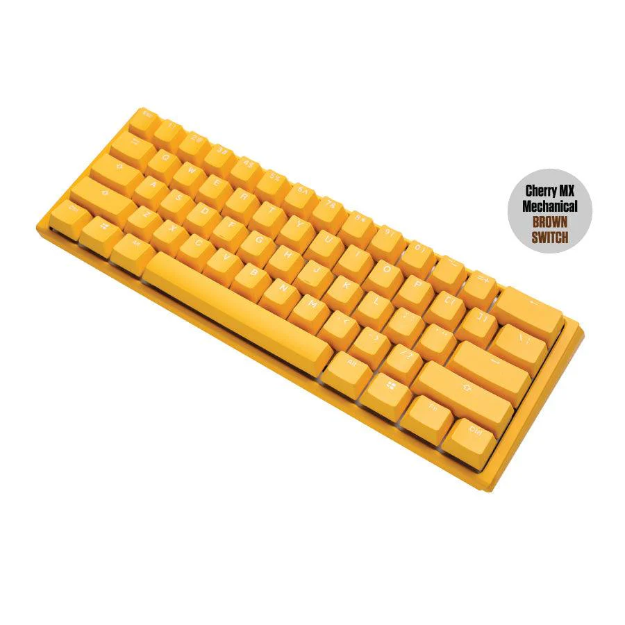 DUCKY ONE 3 MINI YELLOW HOTSWAP RGB DOUBLE SHOT PBT MECHANICAL KEYBOARD (CHERRY RGB BROWN) (DKON2161ST-BUSPDYDYYYC1)