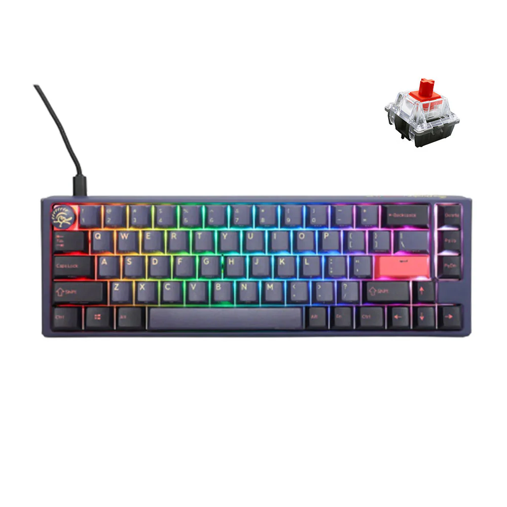 Ducky One 3 SF Cosmic Blue Hotswap RGB Double-Shot PBT Mechanical Keyboard (Cherry RGB Red) (DKON2167ST-RUSPDCOVVVC2)