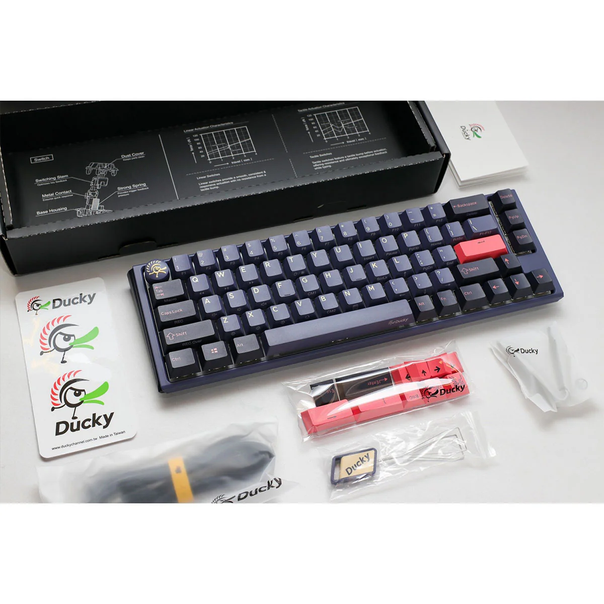 Ducky One 3 SF Cosmic Blue Hotswap RGB Double-Shot PBT Mechanical Keyboard (Cherry RGB Red) (DKON2167ST-RUSPDCOVVVC2) - Image 11