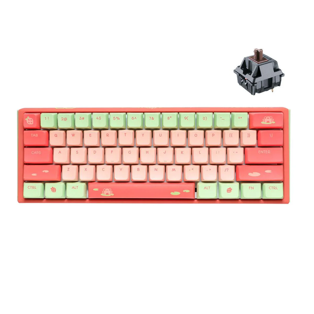 Ducky X MK Strawberry Frog One 3 Mini Hotwap RGB Mechanical Keyboard (Cherry RGB Brown) (DKON2161ST-BUSPHSFTPGC1)