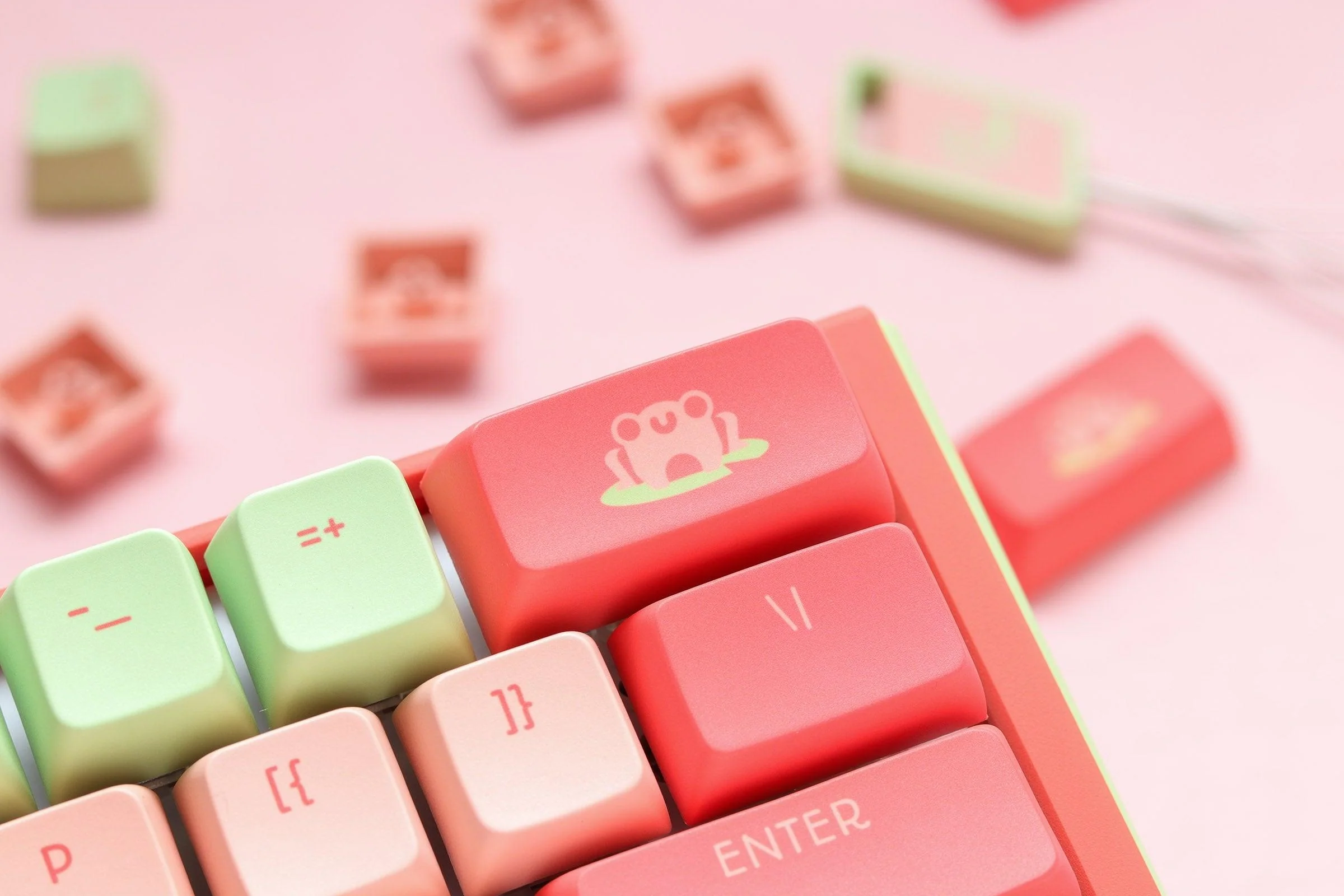 Ducky X MK Strawberry Frog One 3 Mini Hotwap RGB Mechanical Keyboard (Cherry RGB Brown) (DKON2161ST-BUSPHSFTPGC1) - Image 10