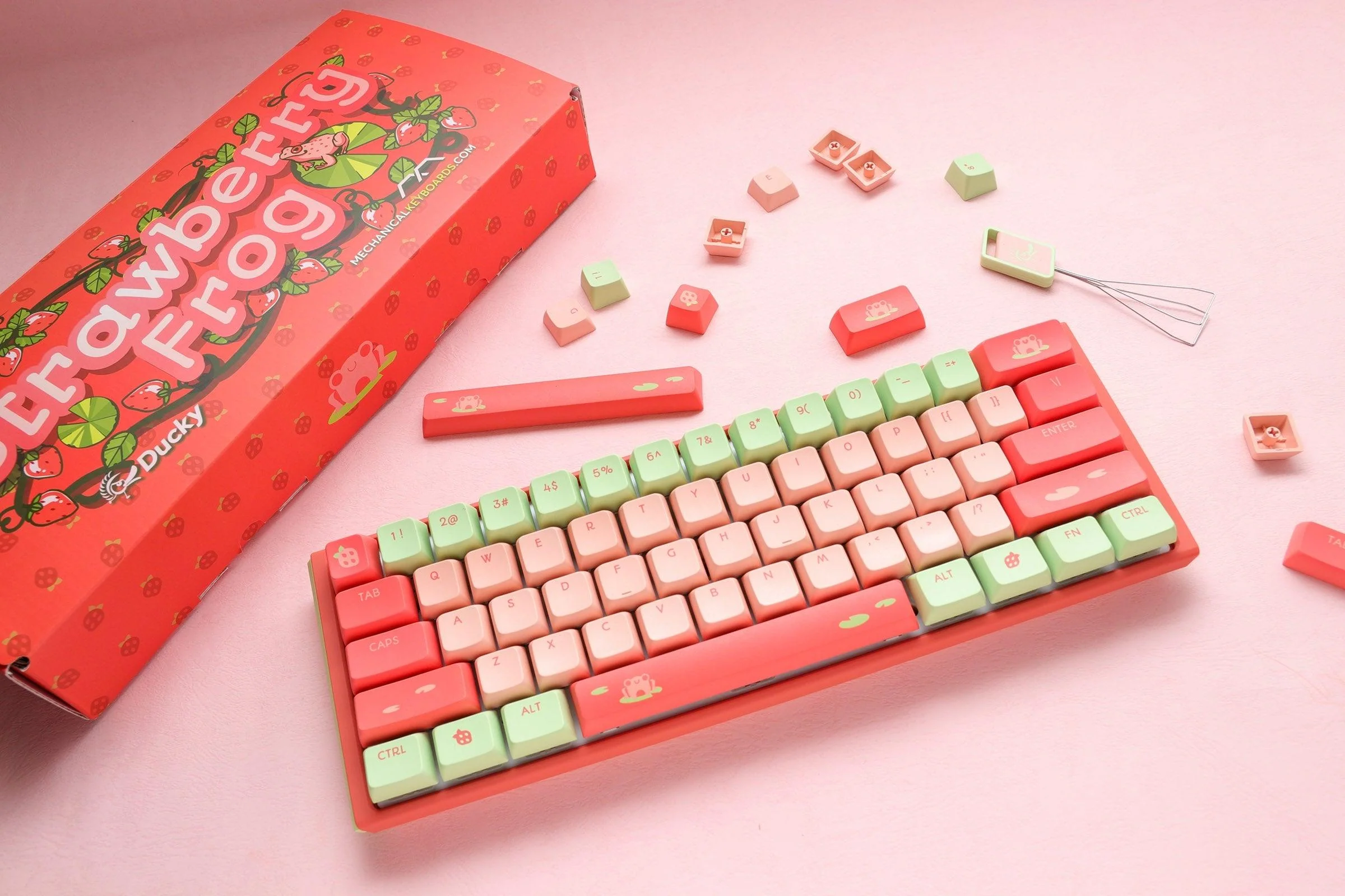 Ducky X MK Strawberry Frog One 3 Mini Hotwap RGB Mechanical Keyboard (Cherry RGB Brown) (DKON2161ST-BUSPHSFTPGC1) - Image 16